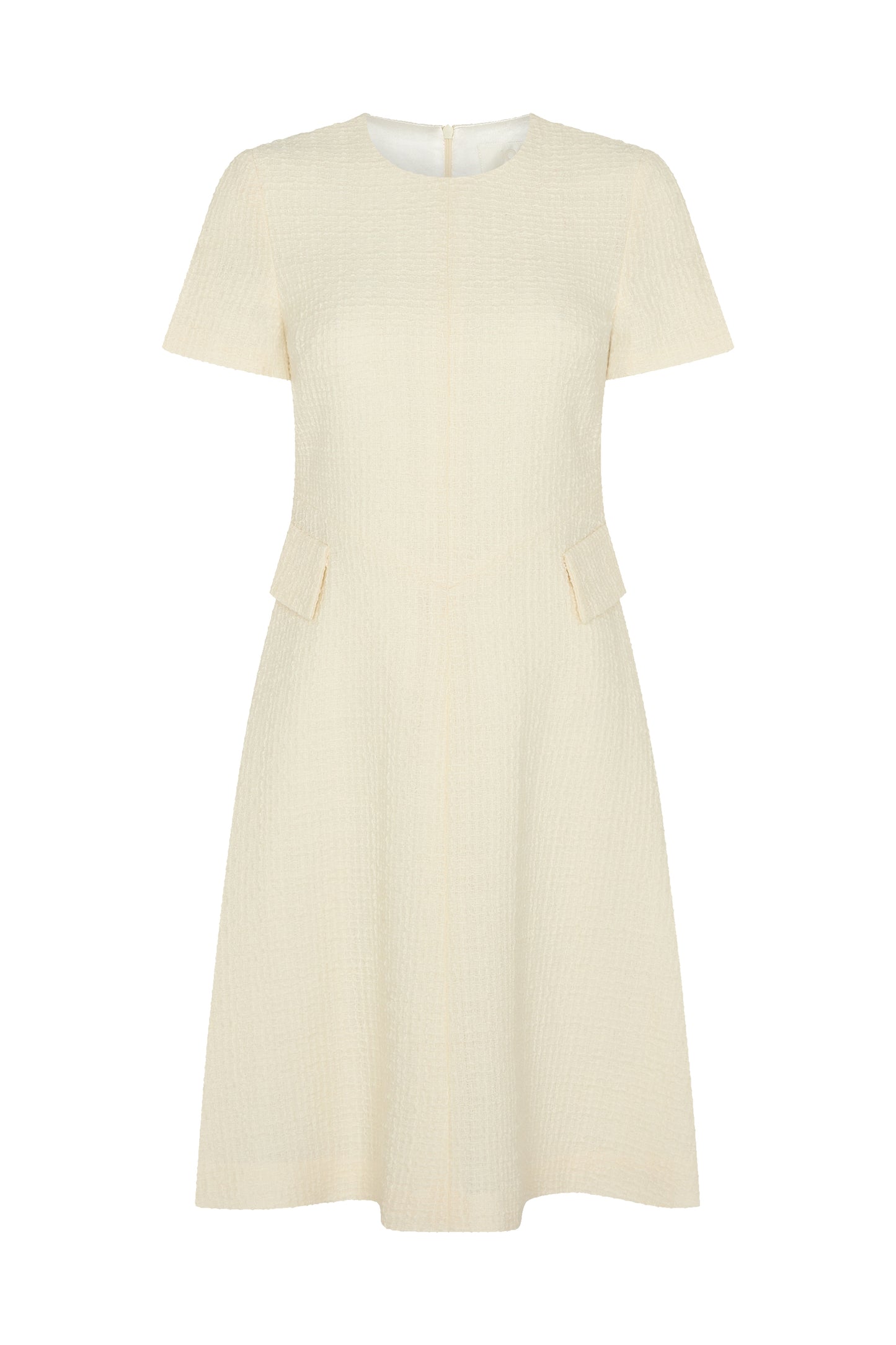 Solange Tweed Shift Dress - Vanilla