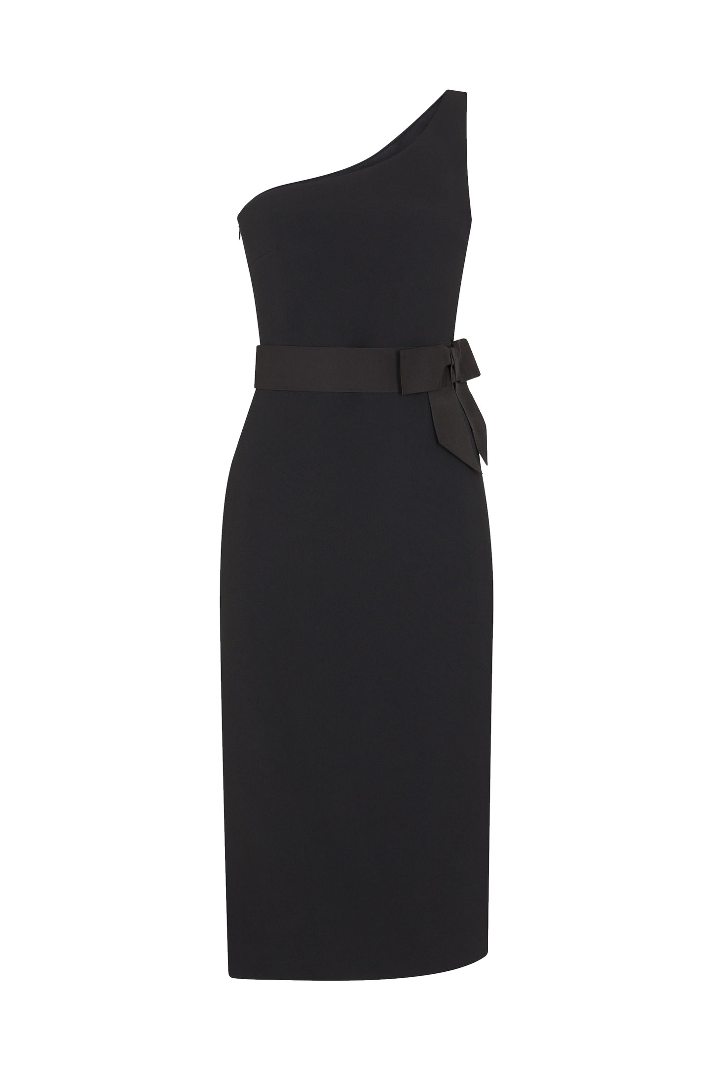 Siren Stretch Crepe Pencil Dress - Black