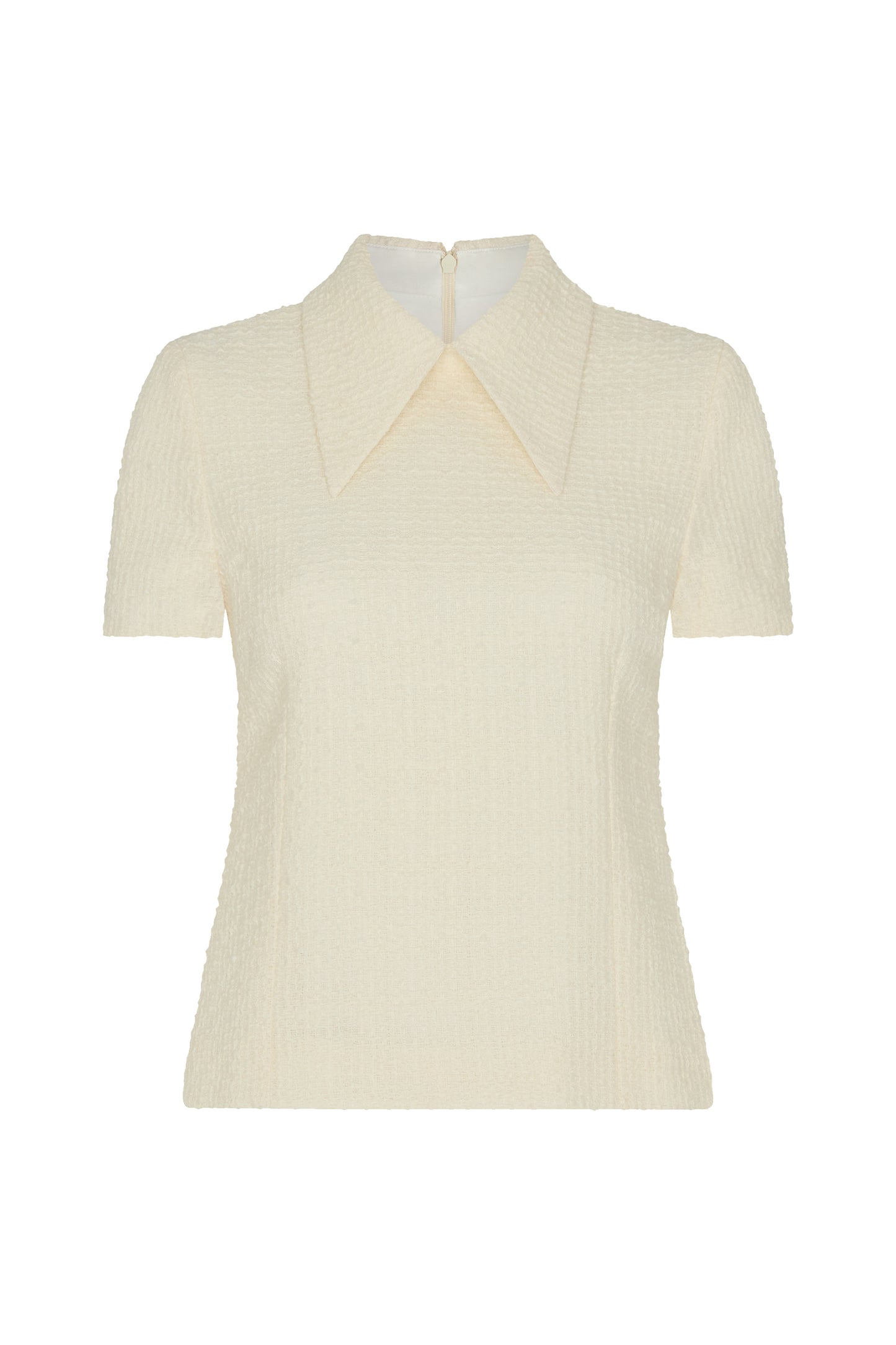 Stella Tweed Top - Vanilla Tweed