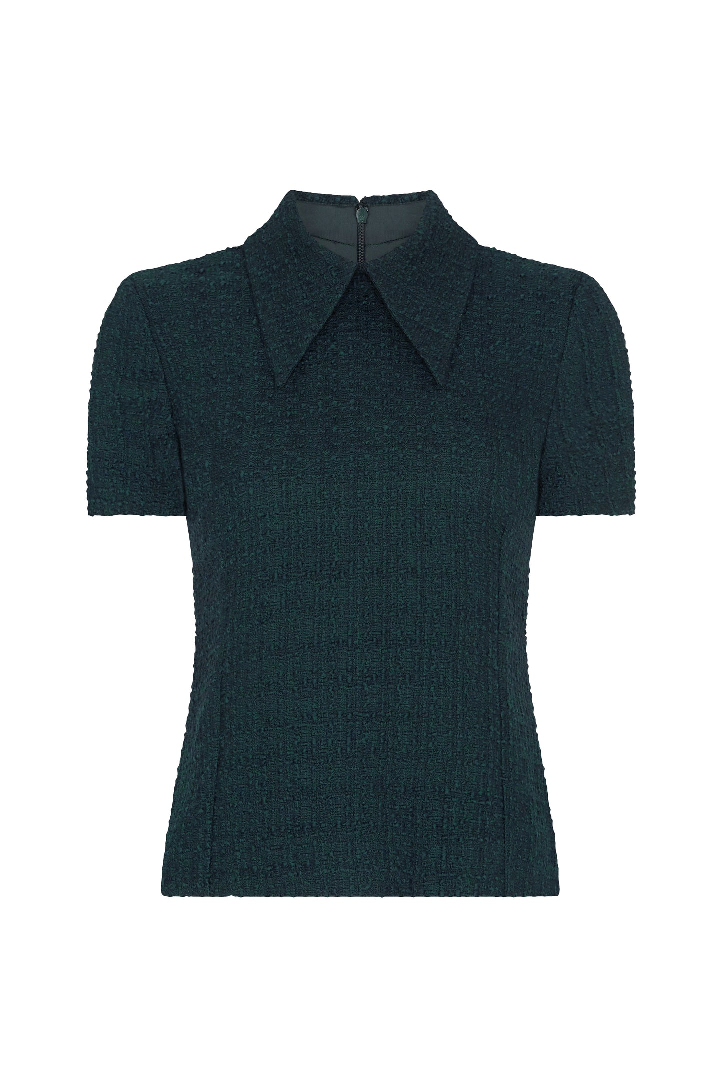 Stella Tweed Top - Evergreen