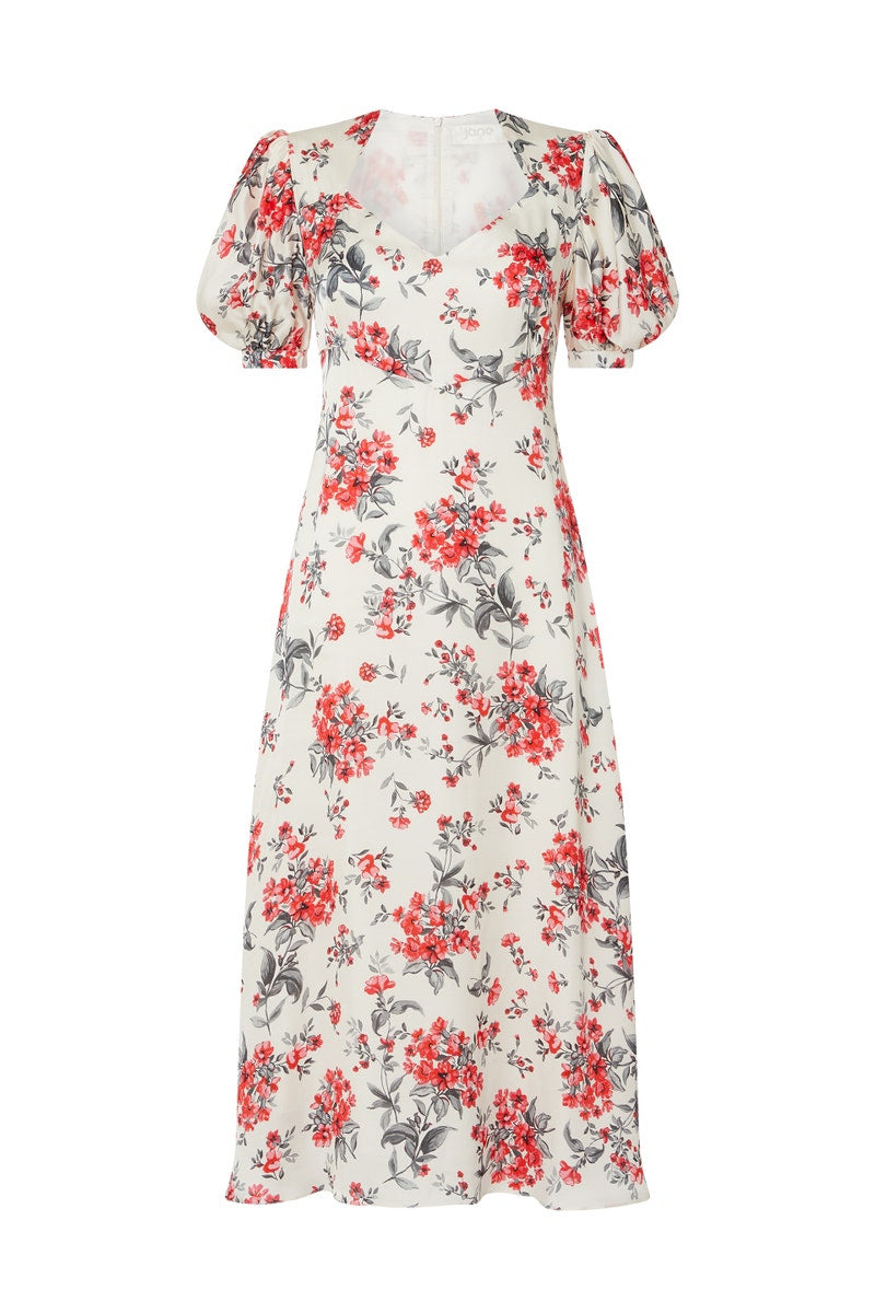 Paradise Dress - Red Scatter Flower Print