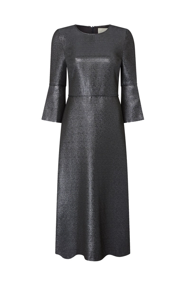 Renata Fit And Flare Dress Navy Sparkle