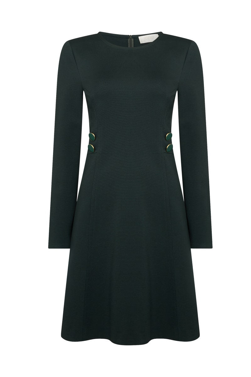 Rana Shift Dress - Hunter Green