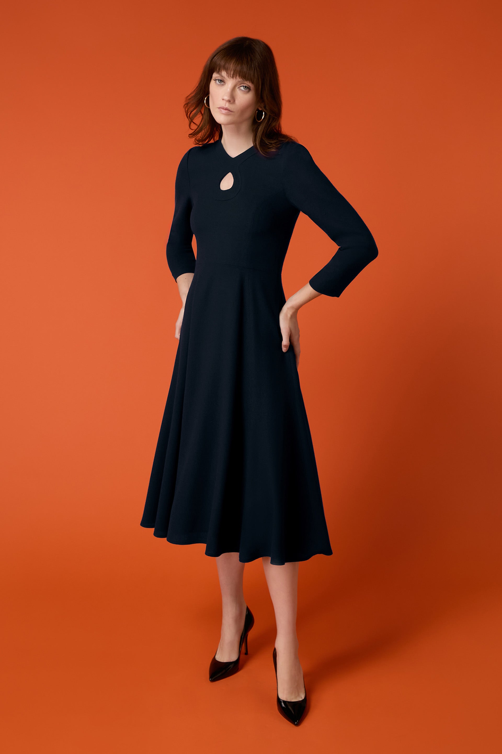 Vogue Fit and Flare Dress - Dark Navy Vogue Fit and Flare Dress - Dark Navy