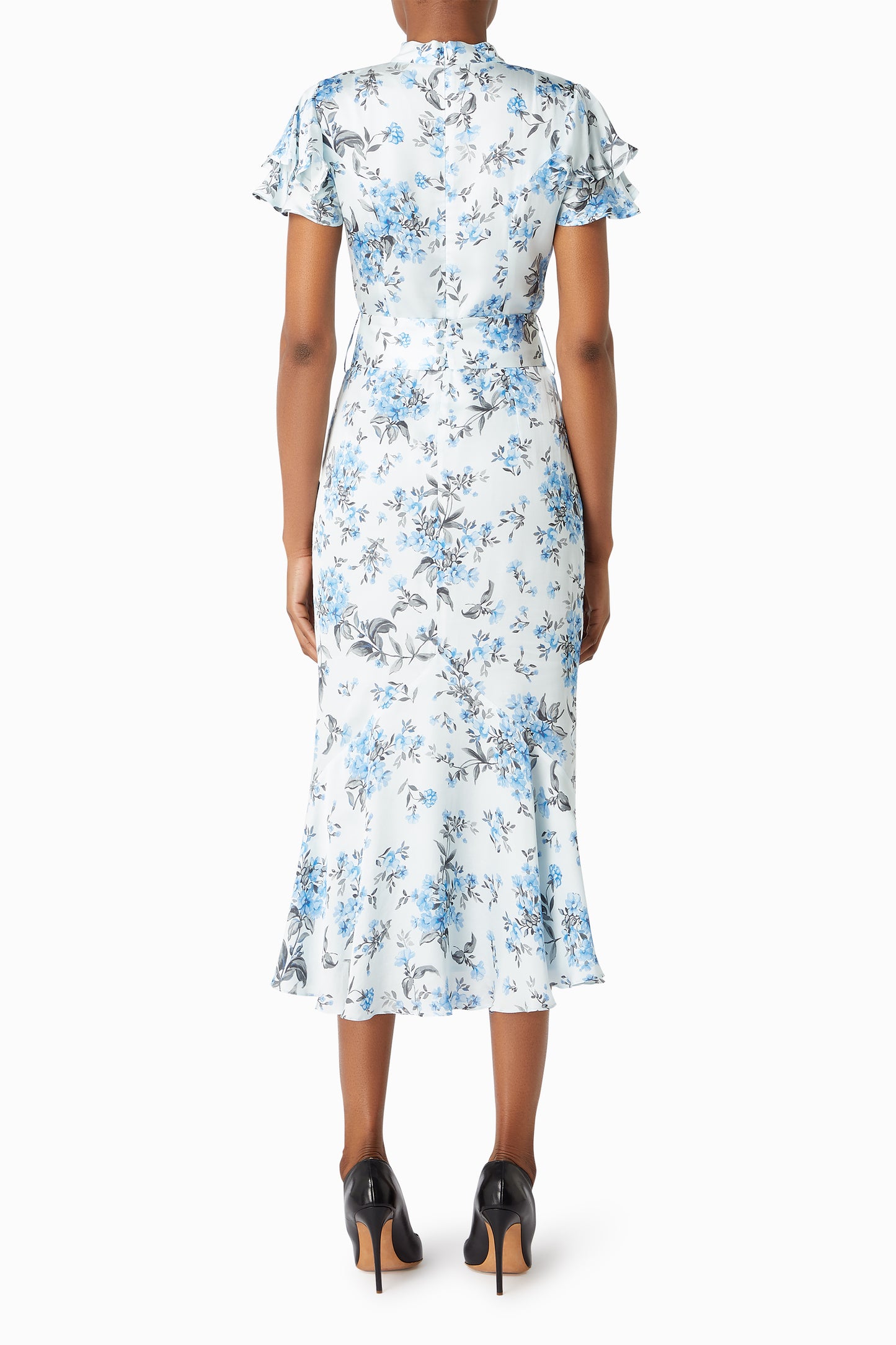 Kalista Dress - Blue Scatter Flower Print