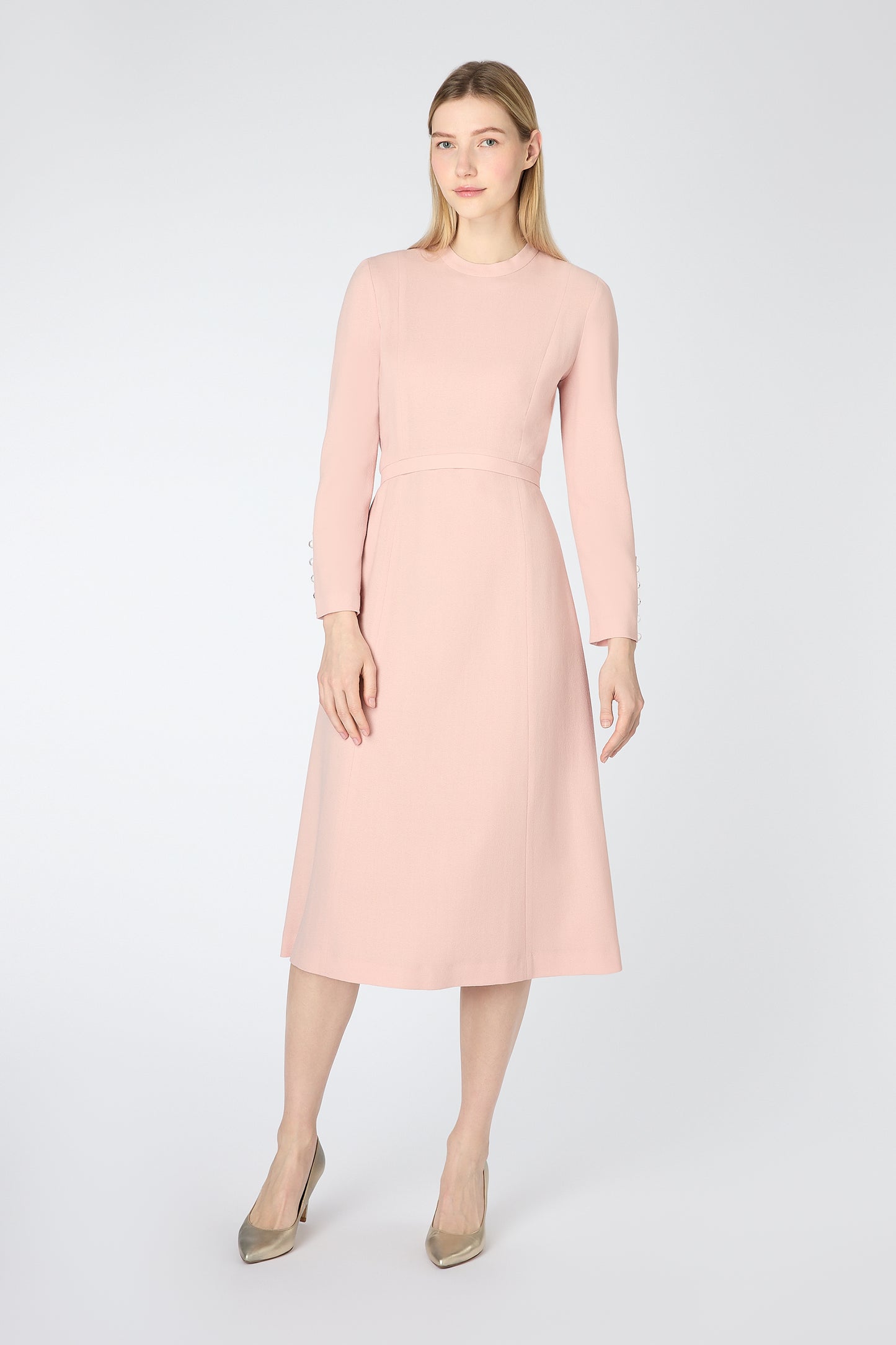 Oxley Fit And Flare Dress - Tea Rose