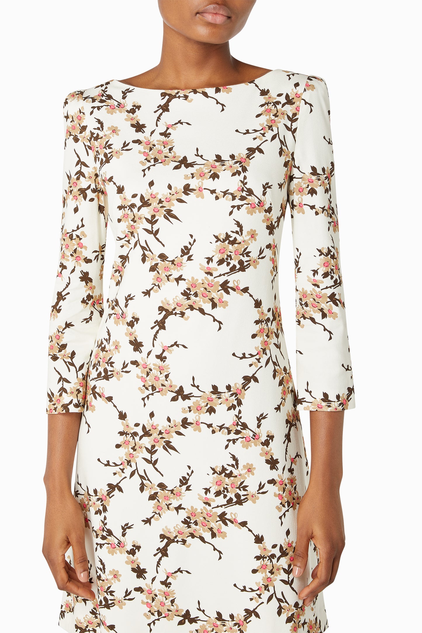 Petal Dress - Cream Floral Garland Print