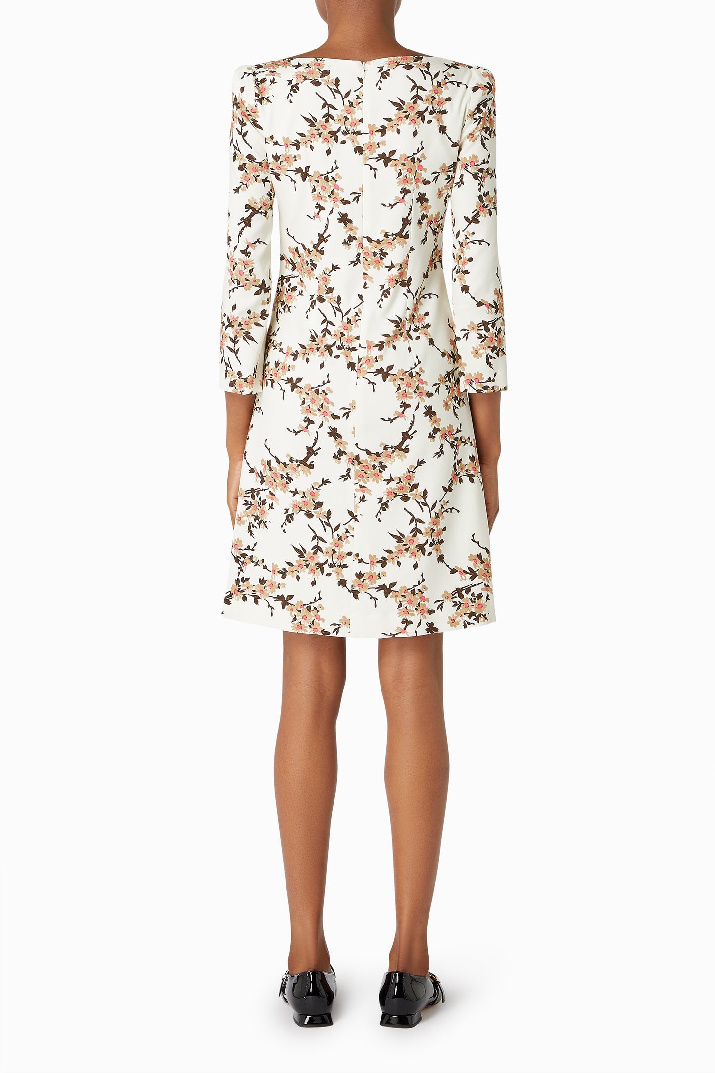 Petal Dress - Cream Floral Garland Print