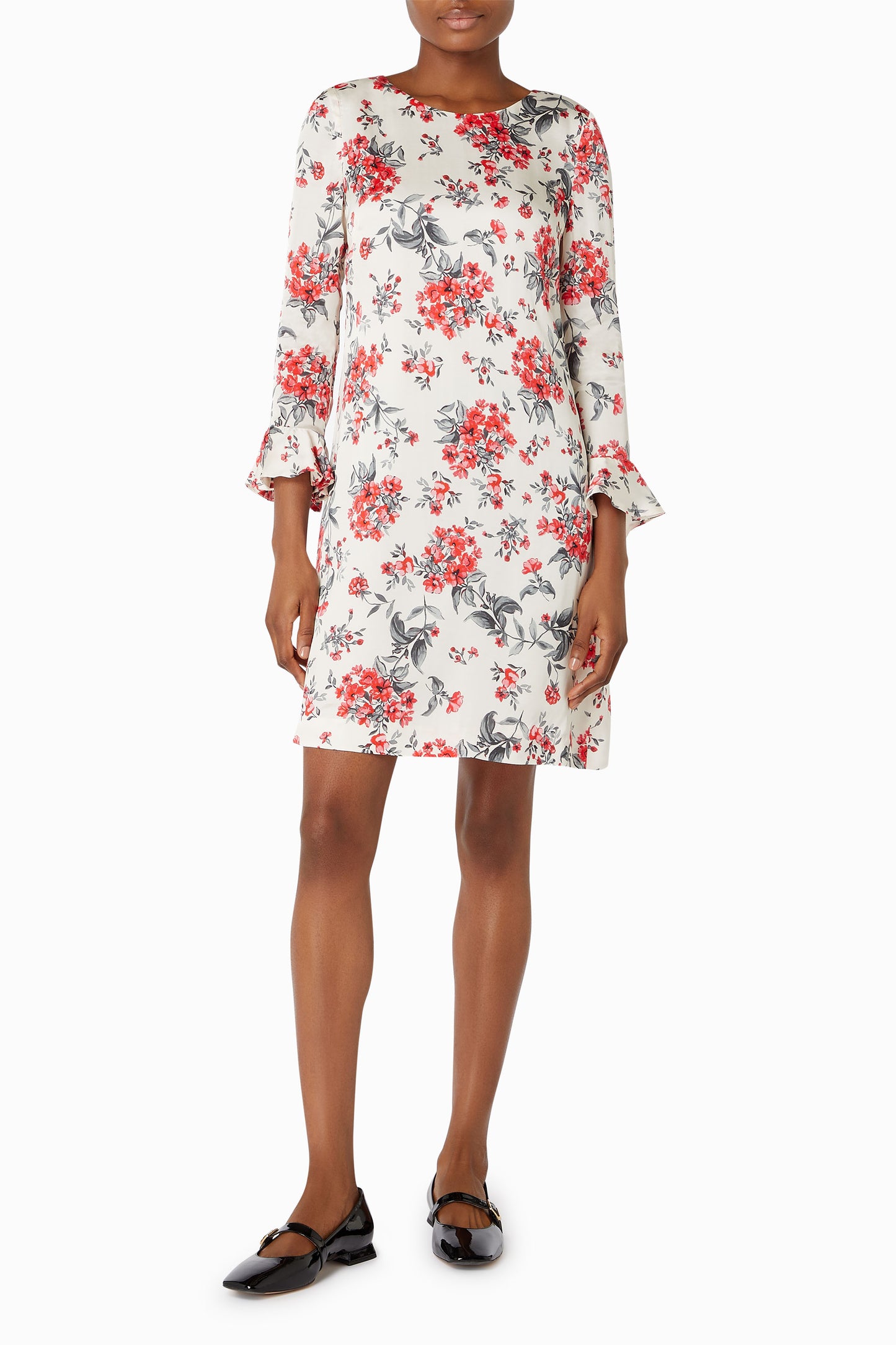 Posey Dress - Red Scatter Flower Print