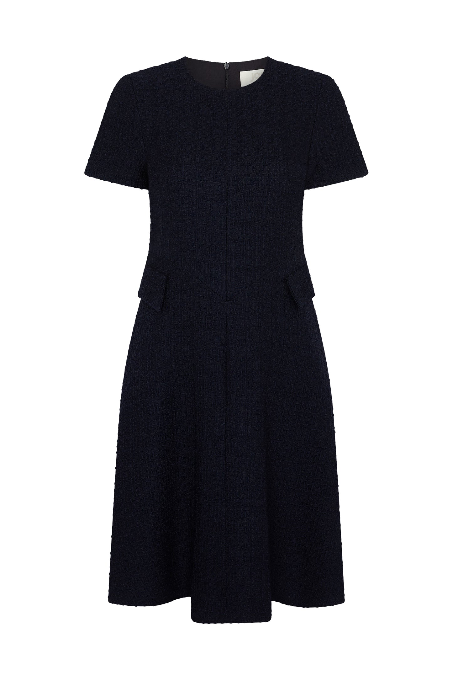 Solange Tweed Shift Dress - Navy