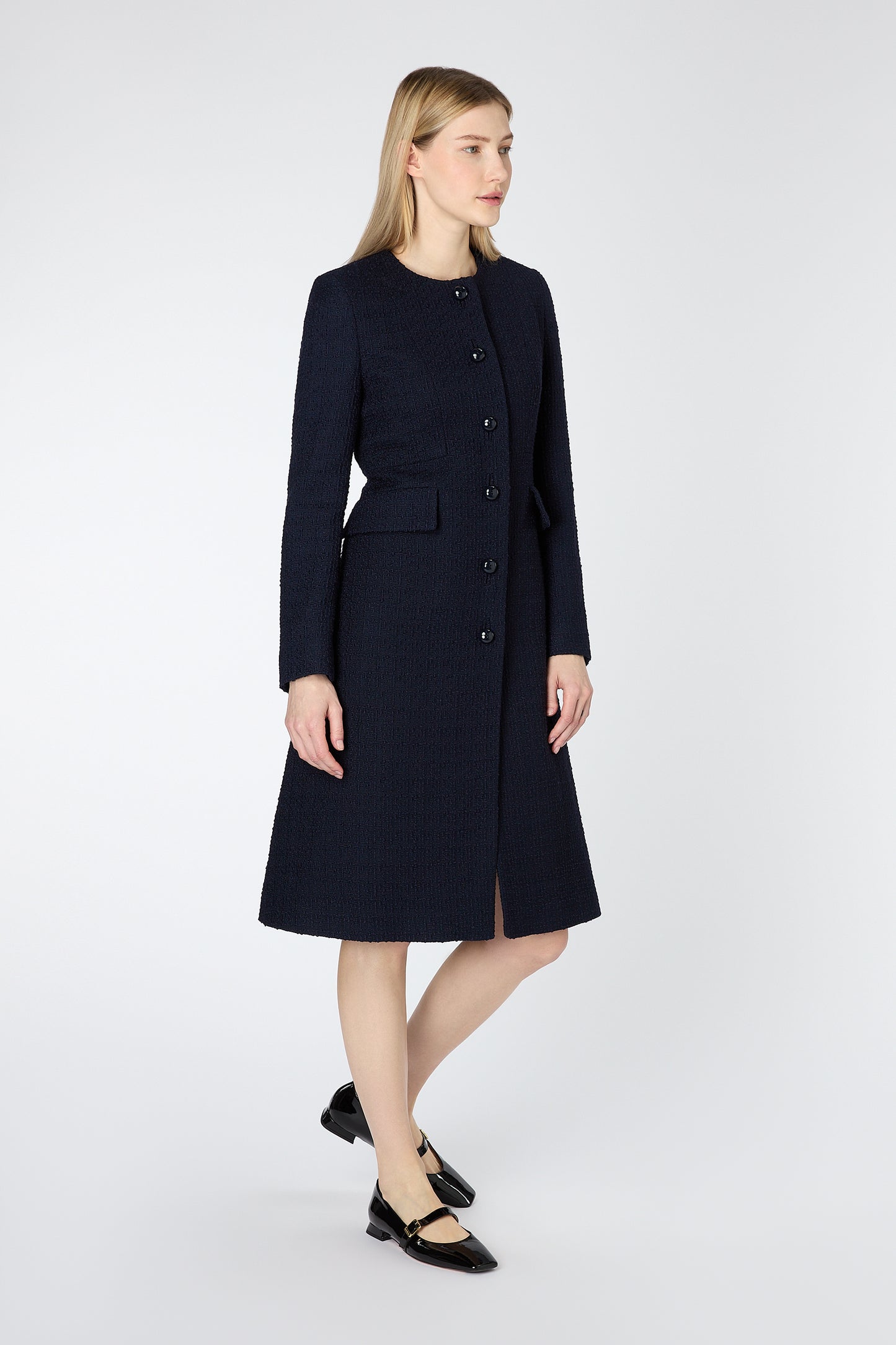 Sonnet Tweed Coat - Navy