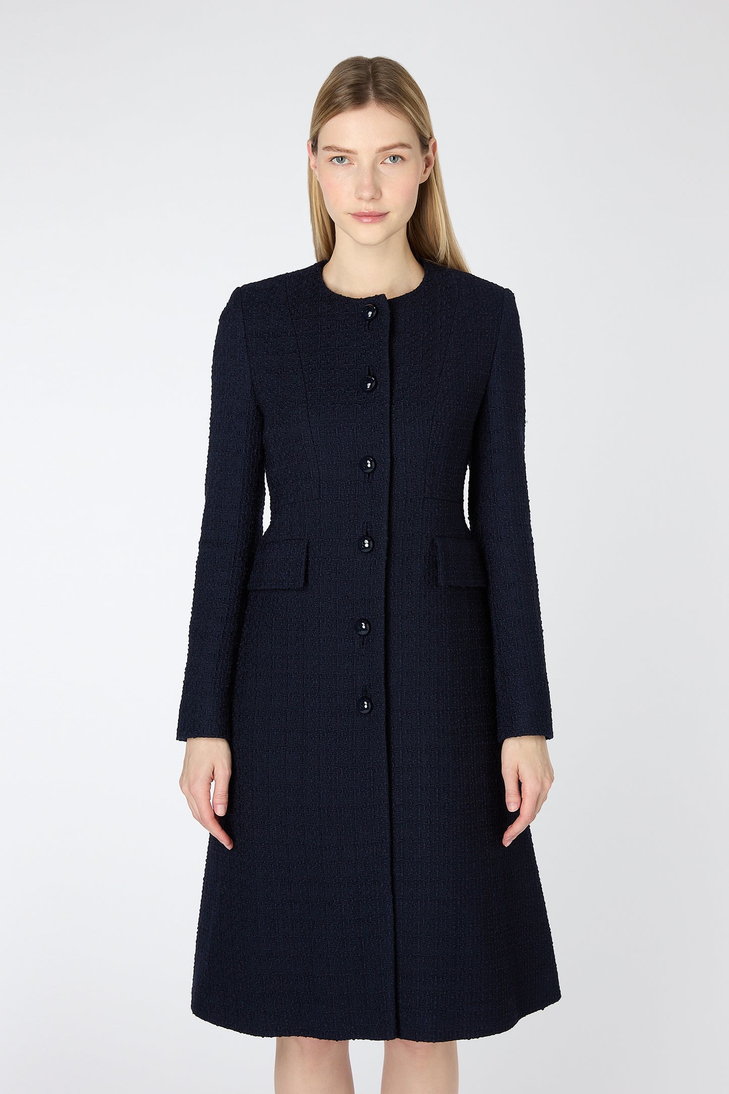 Sonnet Tweed Coat - Navy