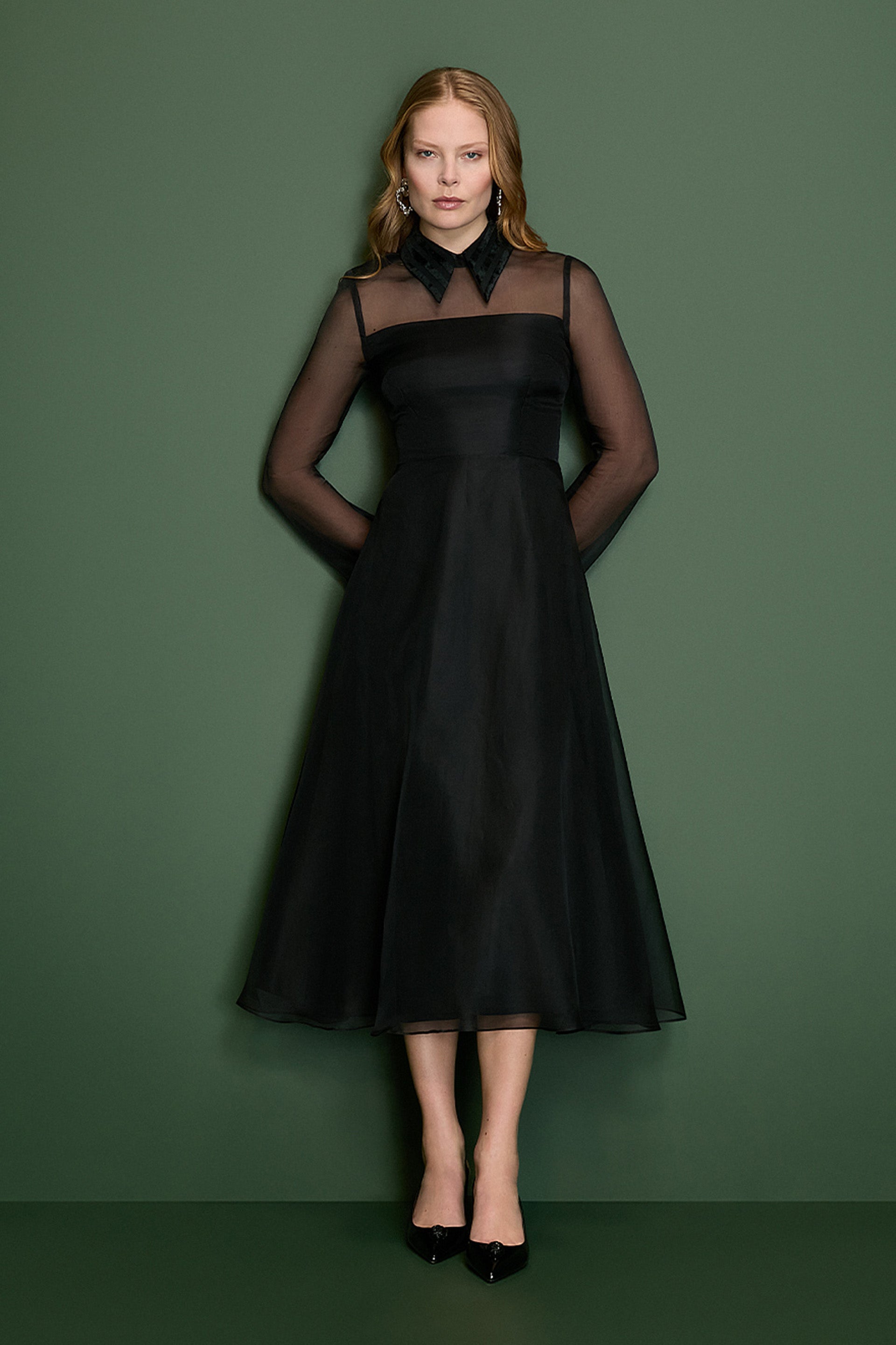 Tansy Organza Gown - Black Tansy Organza Gown - Black