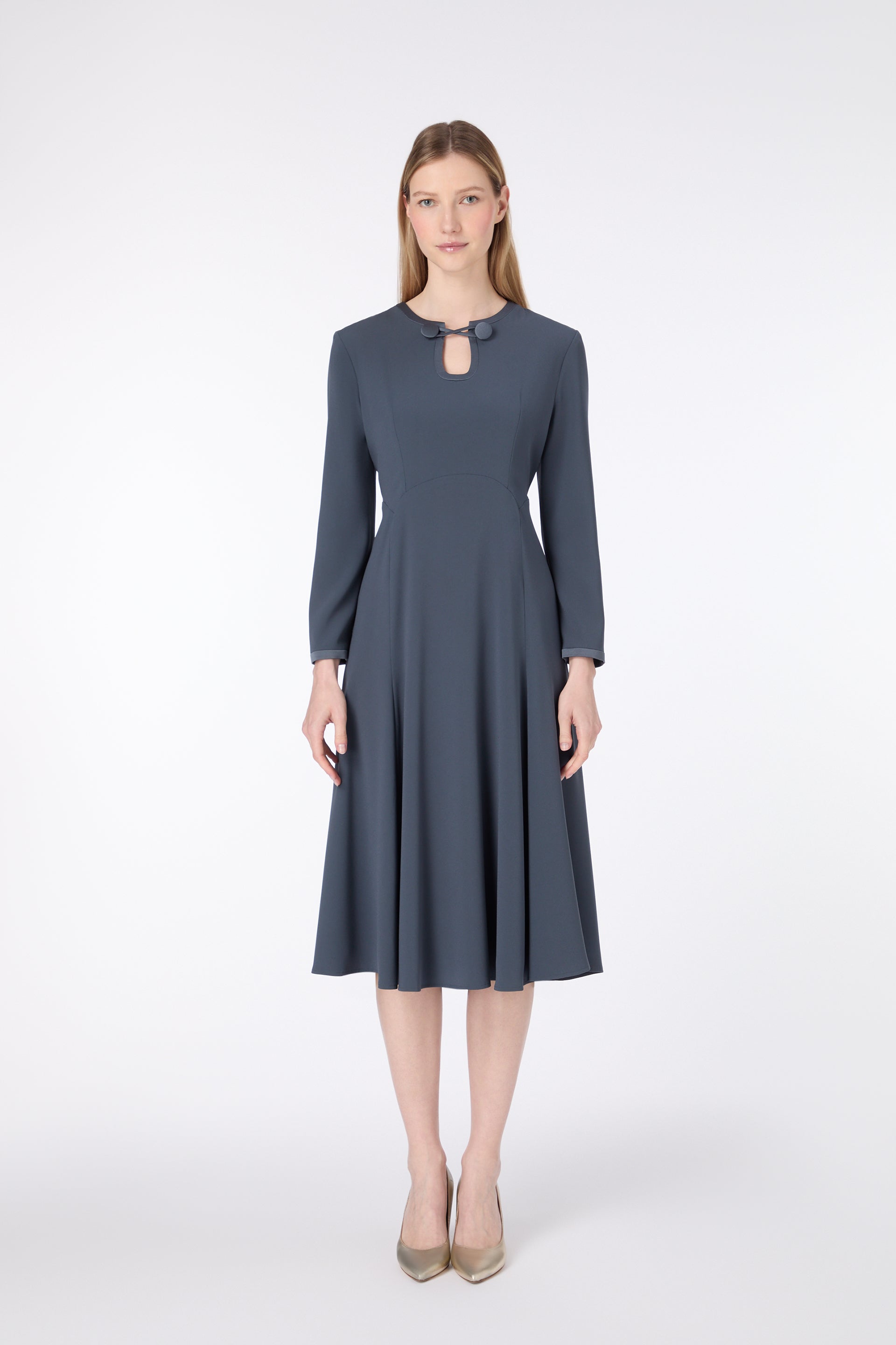 Taite Cady Fit And Flare Dress - Shadow Grey Taite Cady Fit And Flare Dress - Shadow Grey