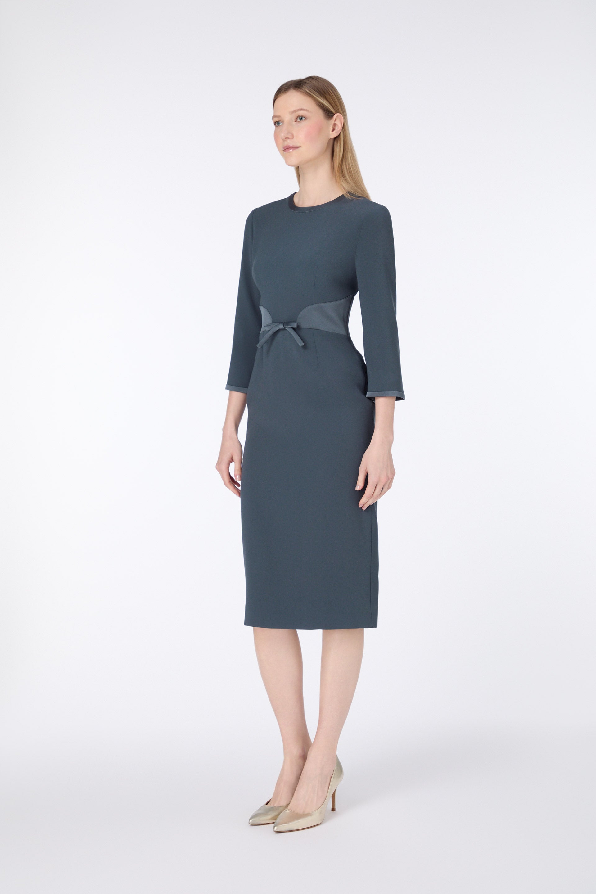 grey pencil dress Women's Occasion Lace Pencil Midi Dress, Grey