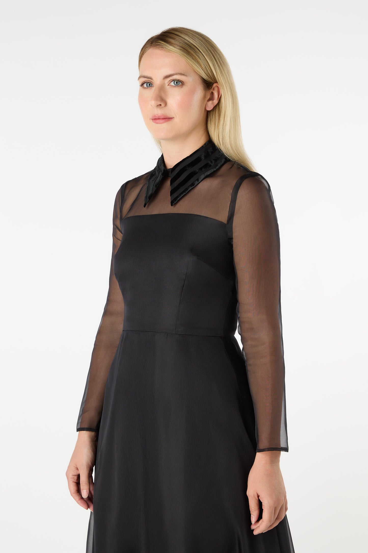 Tansy Organza Gown - Black