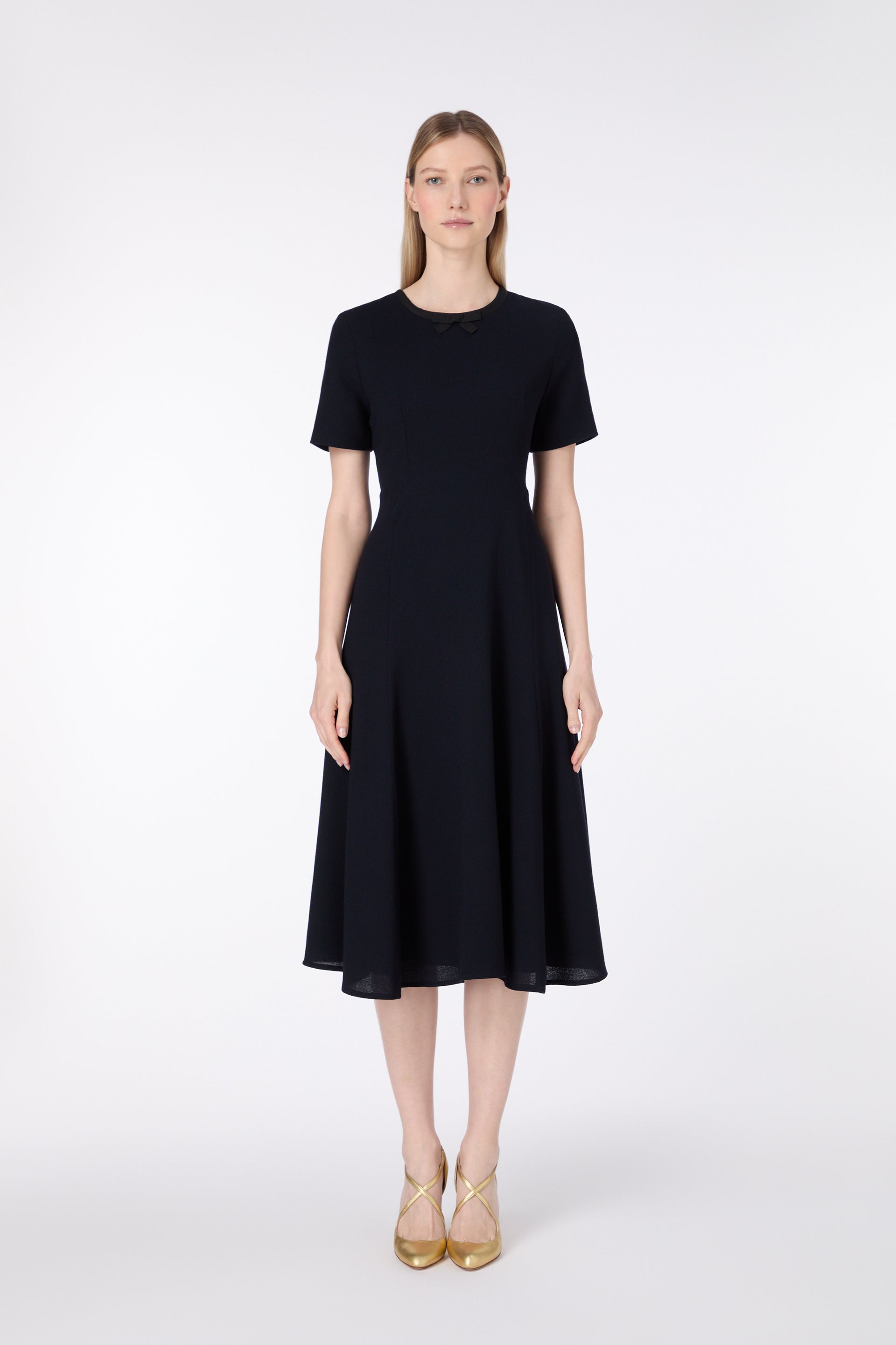 Thea Fit And Flare Dress - Dark Navy Thea Fit And Flare Dress - Dark Navy