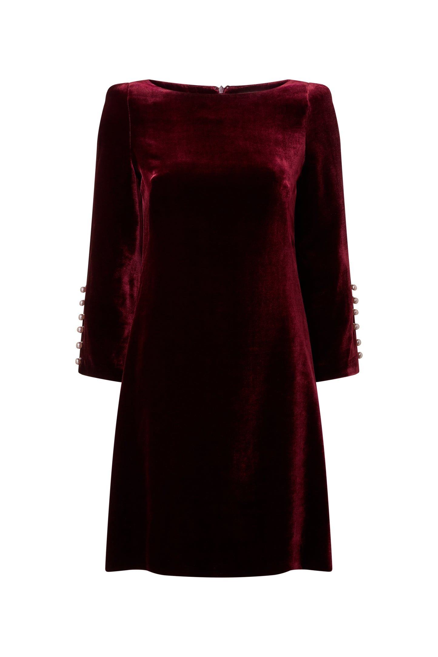 Tinkerbelle Velvet Dress - Burgundy