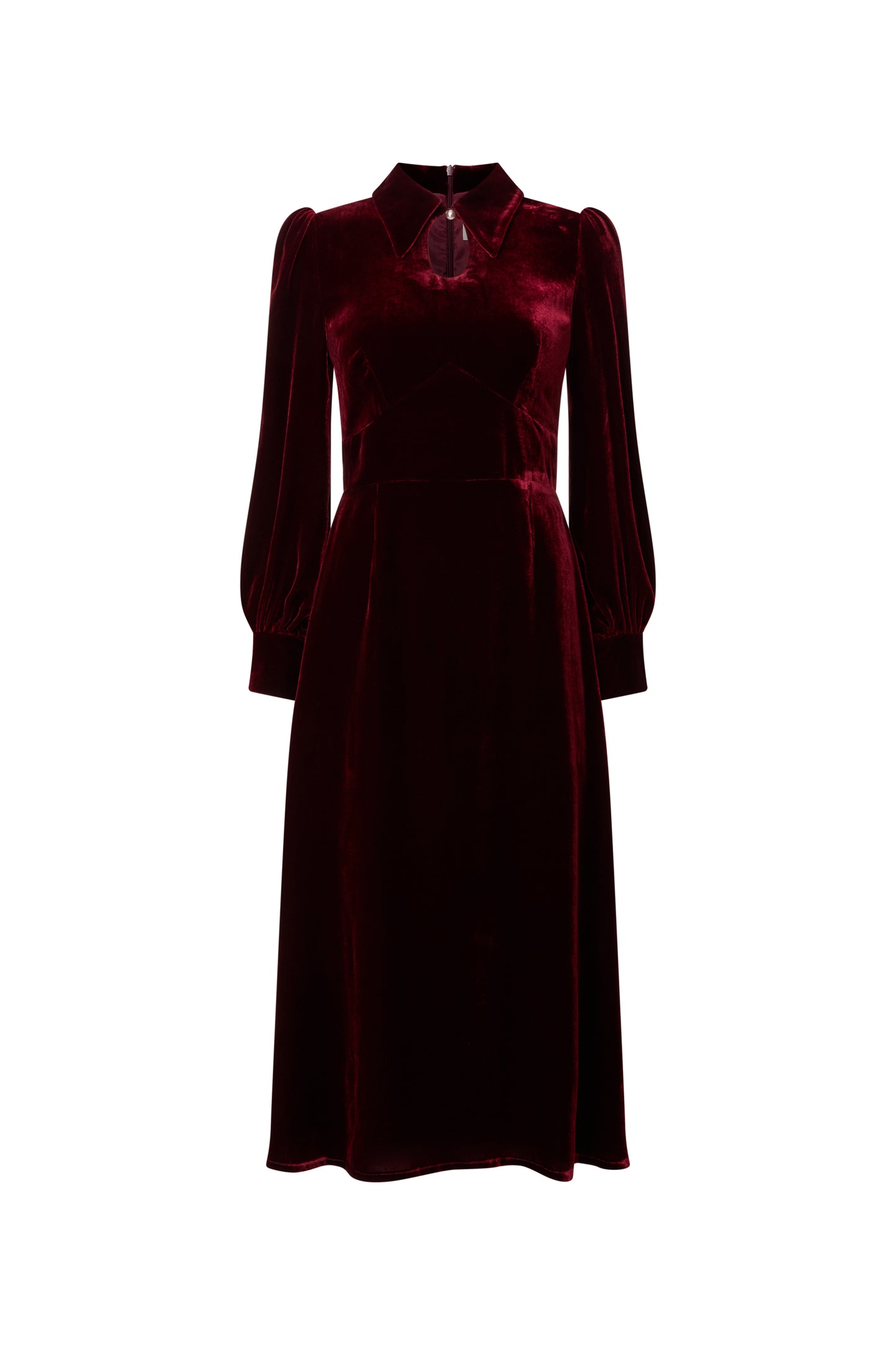 Twilight Velvet Dress - Burgundy