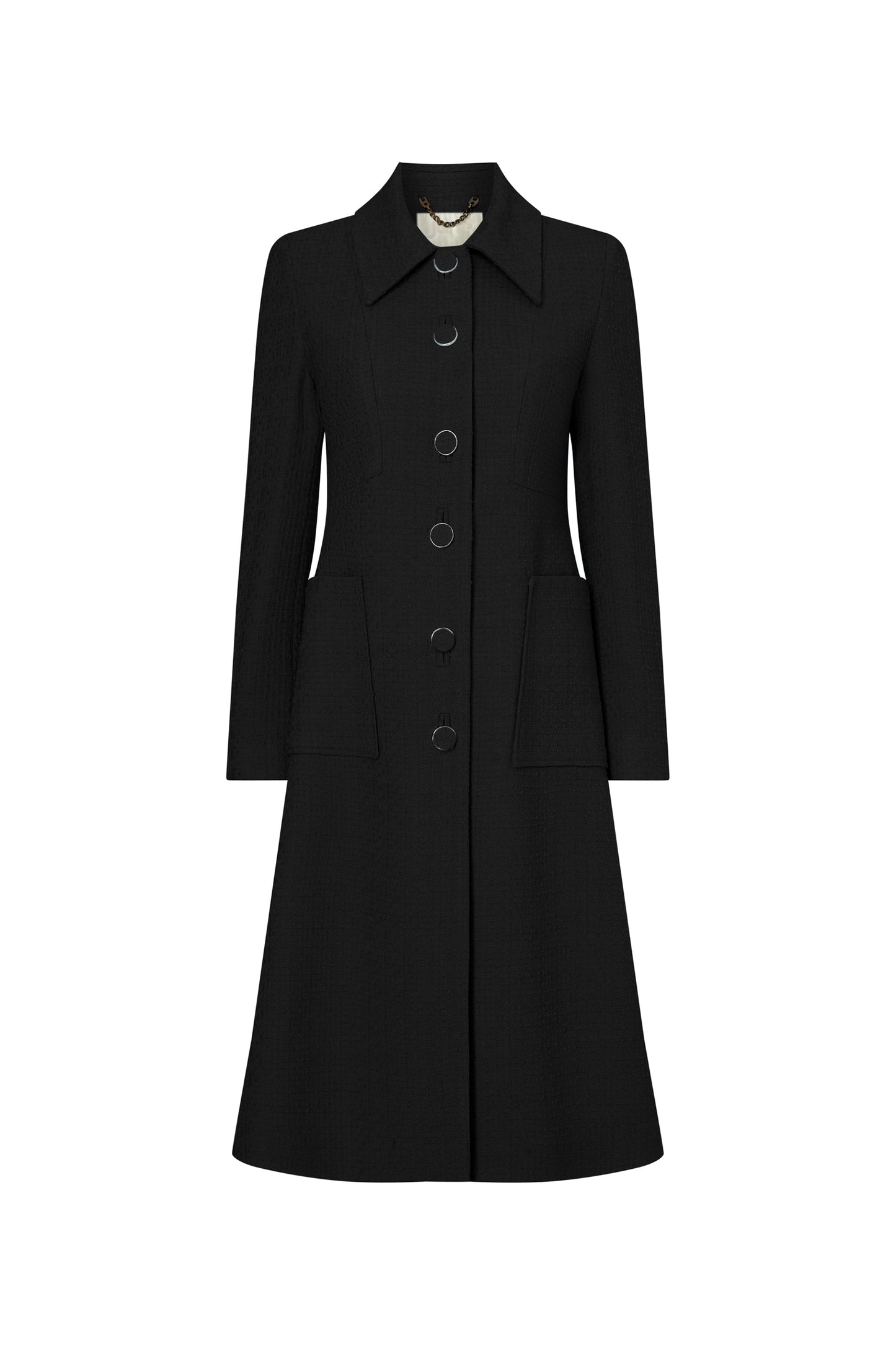Verona Tweed Coat - Black