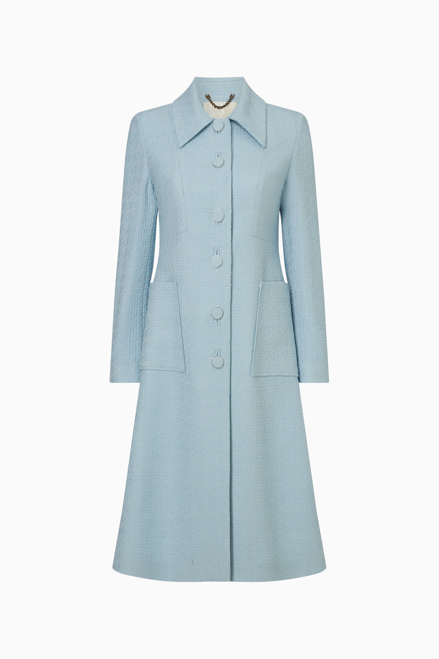 Verona Tweed Coat - Frost Blue