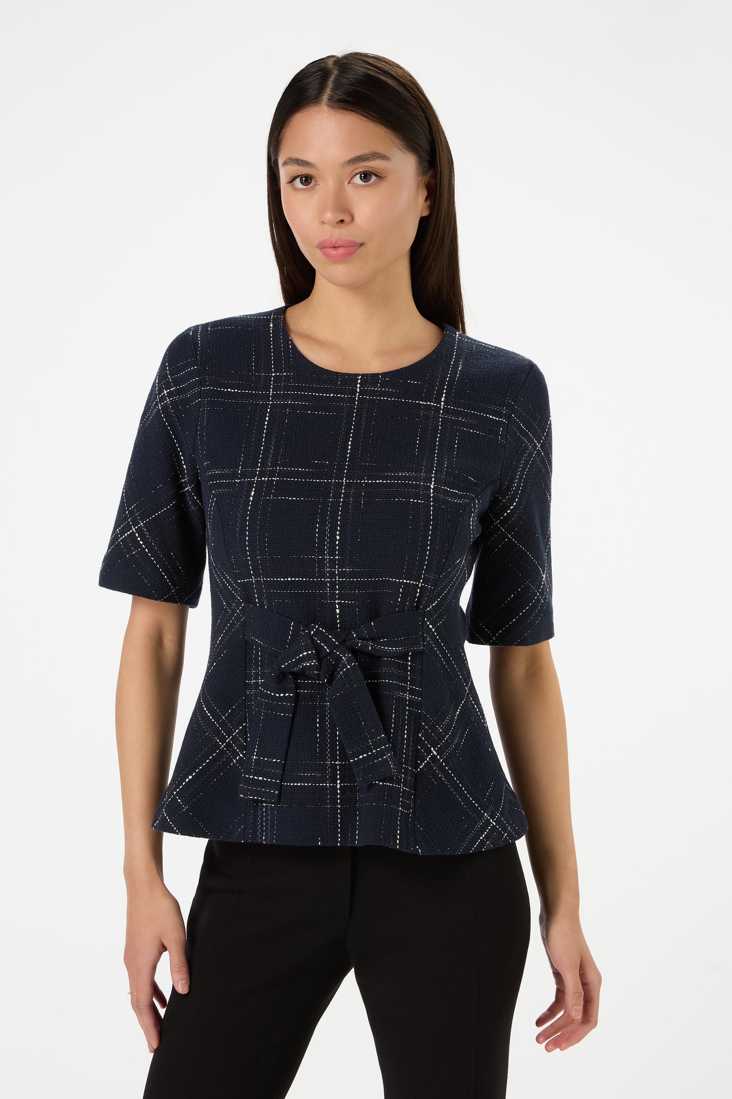 Vienna Top - Navy Check