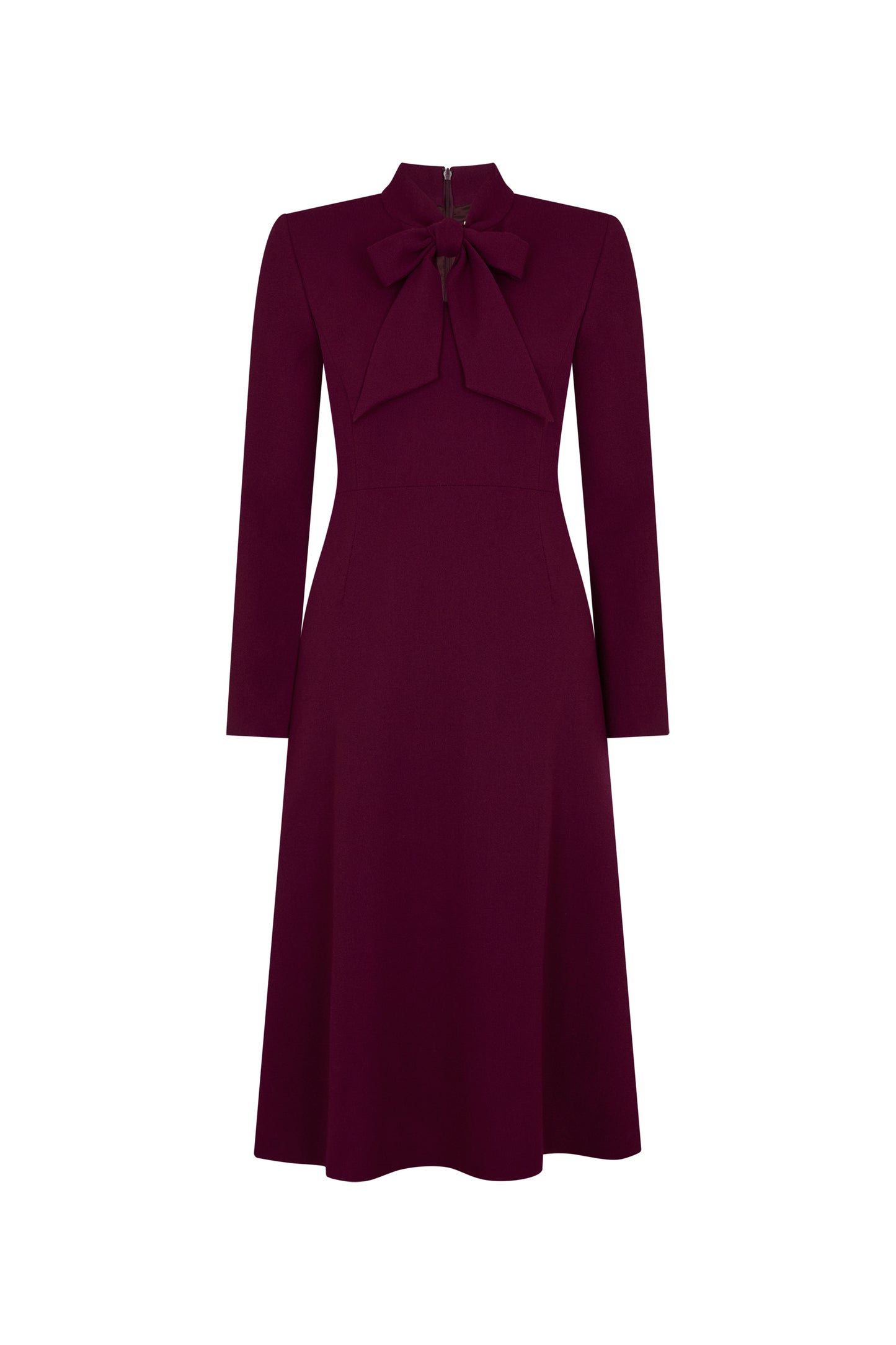 Wallis Fit And Flare Dress - Bordeaux