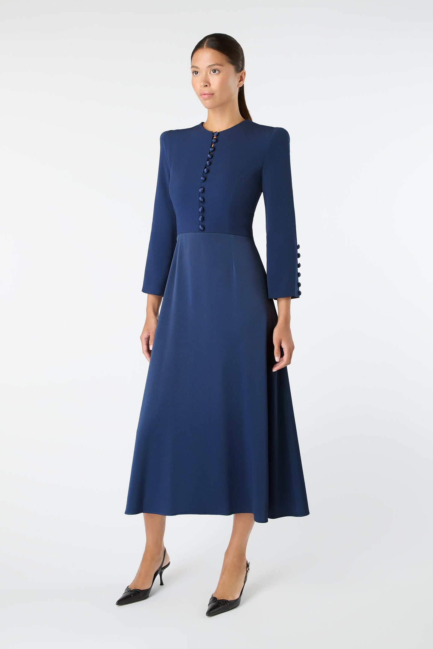 Whitney Cady Fit And Flare Dress - Indigo