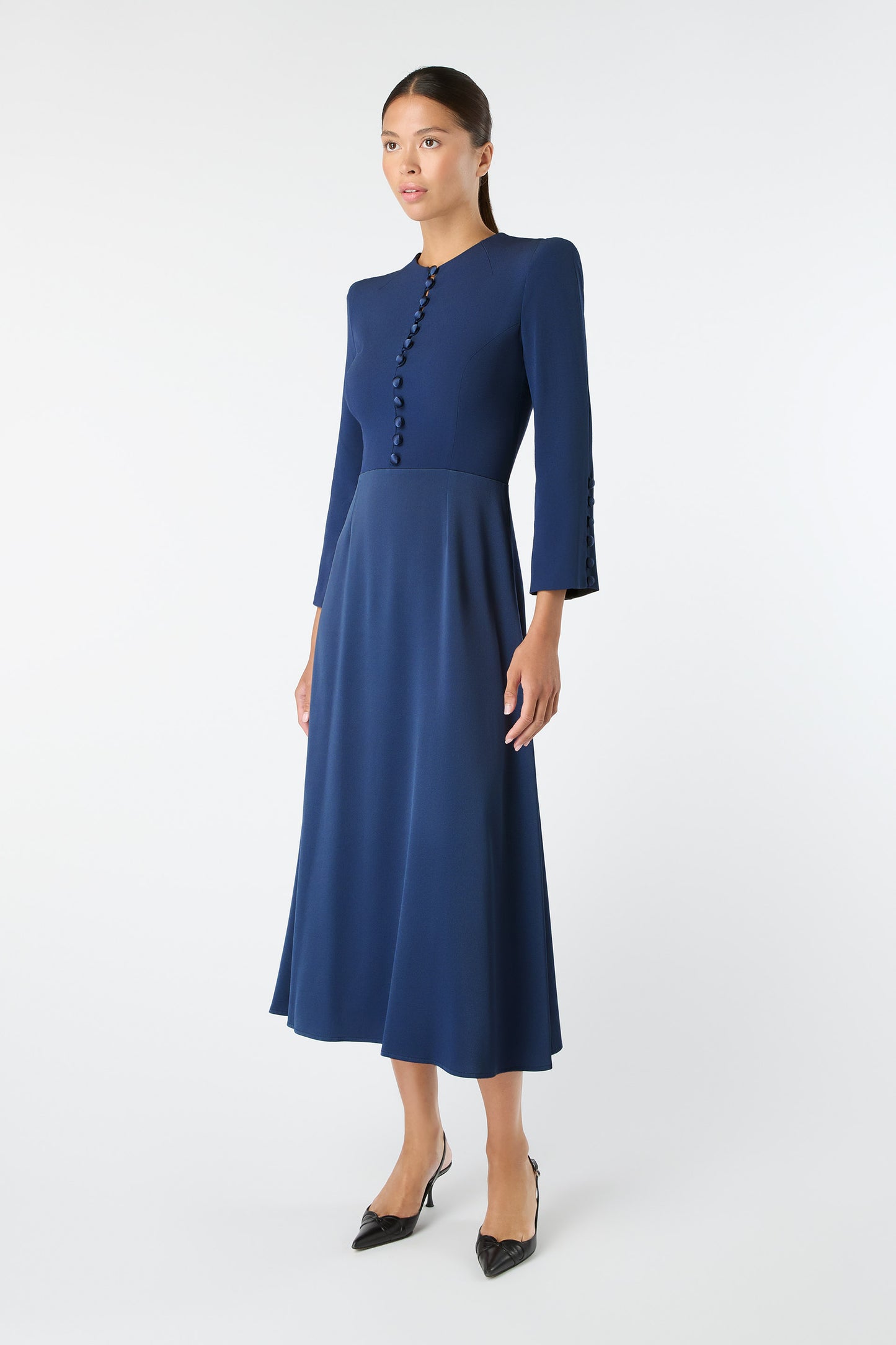 Whitney Cady Fit And Flare Dress - Indigo