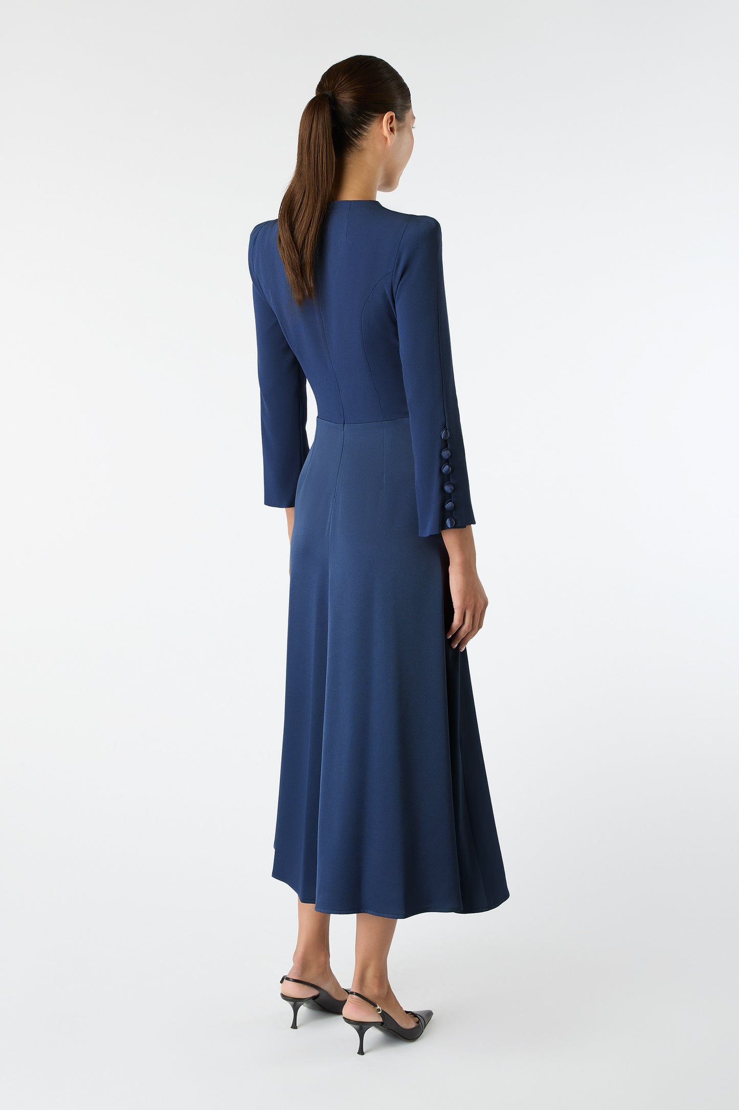Whitney Cady Fit And Flare Dress - Indigo