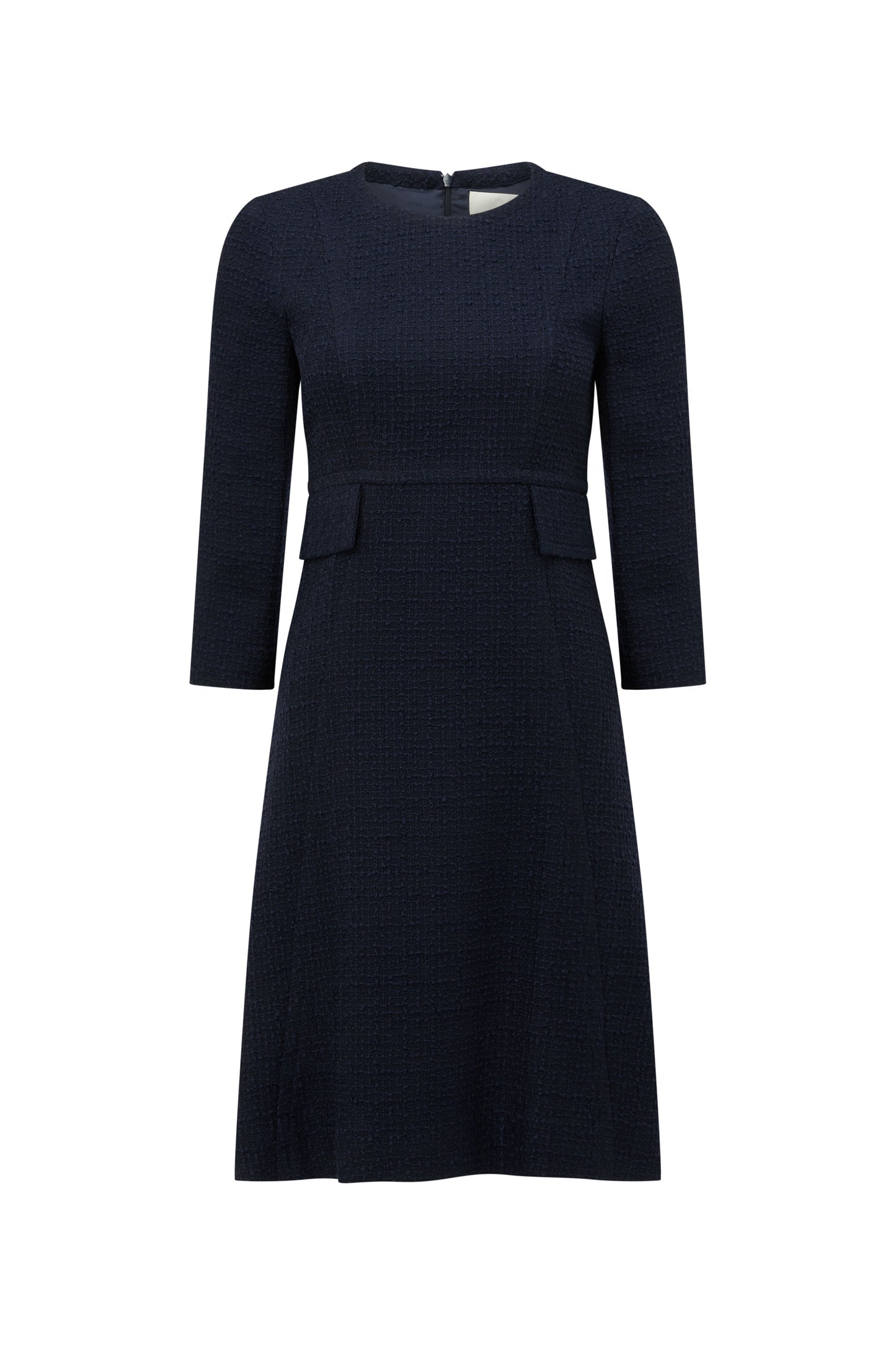 Winnie Tweed Shift Dress - Navy