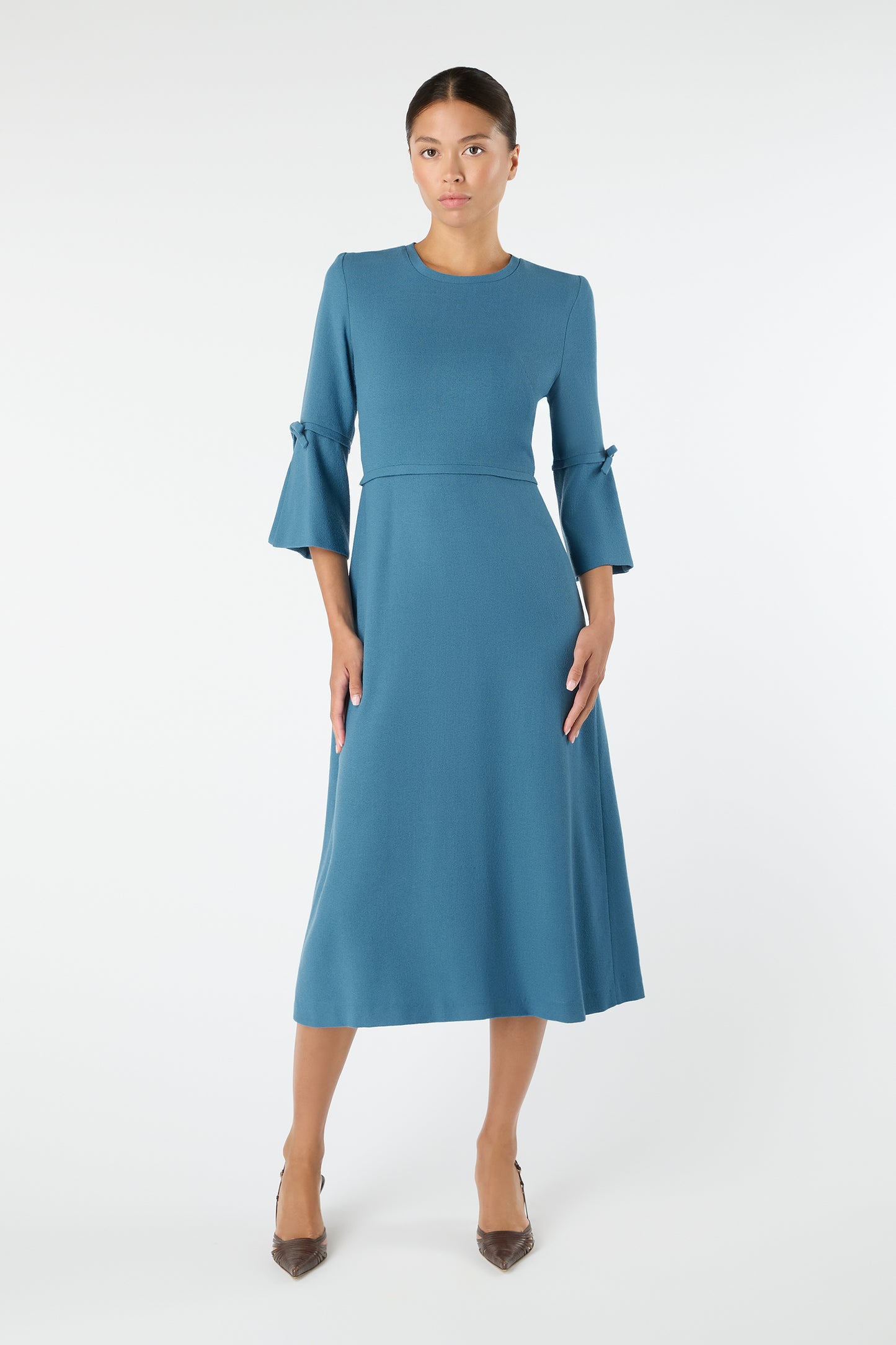 Winona Fit And Flare Dress - Caspian Blue