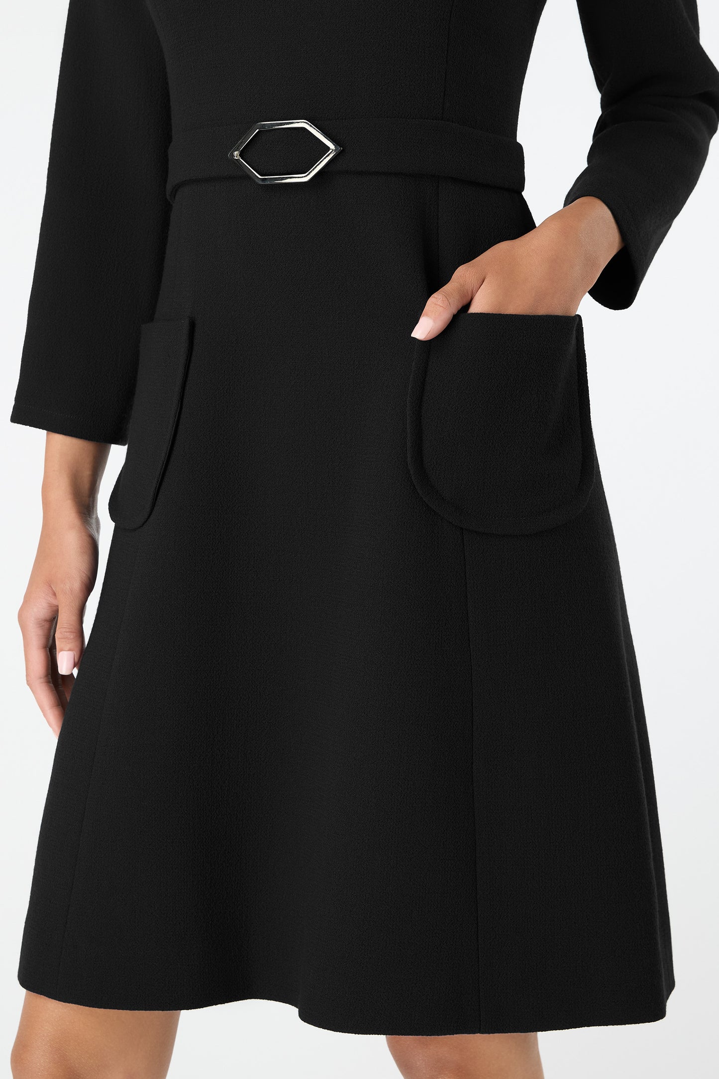 Wish Belted Shift Dress - Black