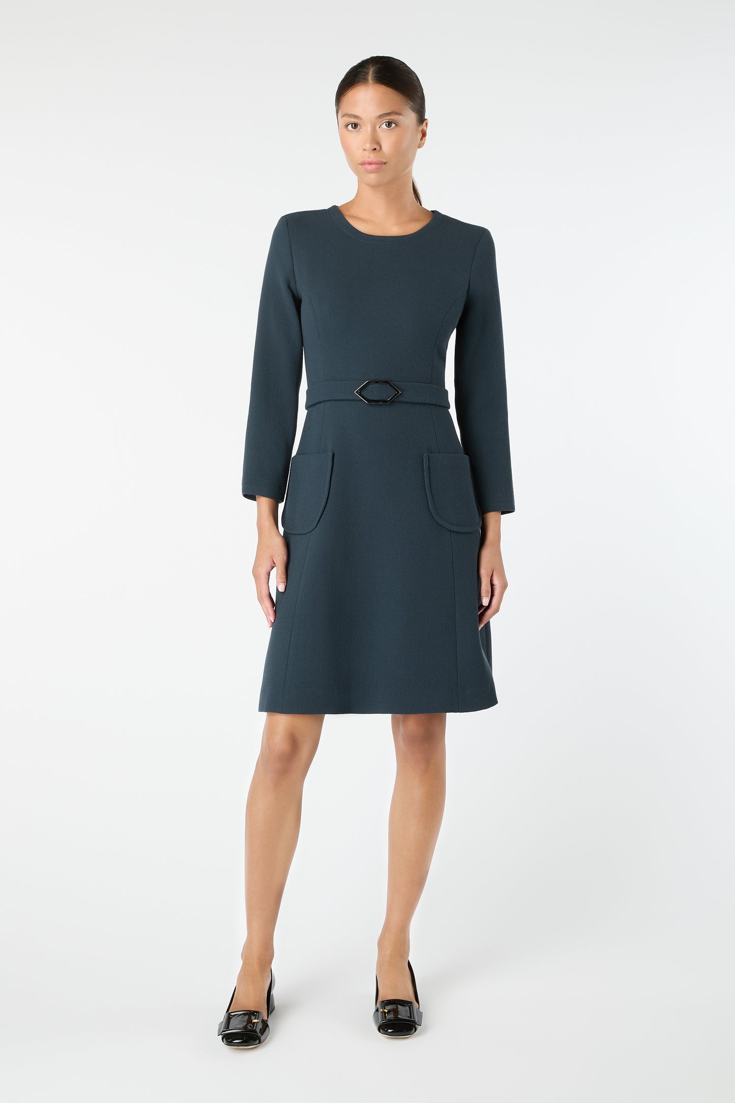 Wish Belted Shift Dress - Iron