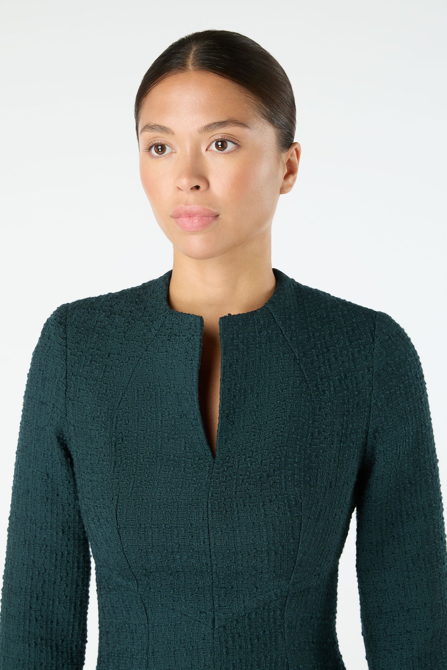 Worth Tweed Dress - Evergreen