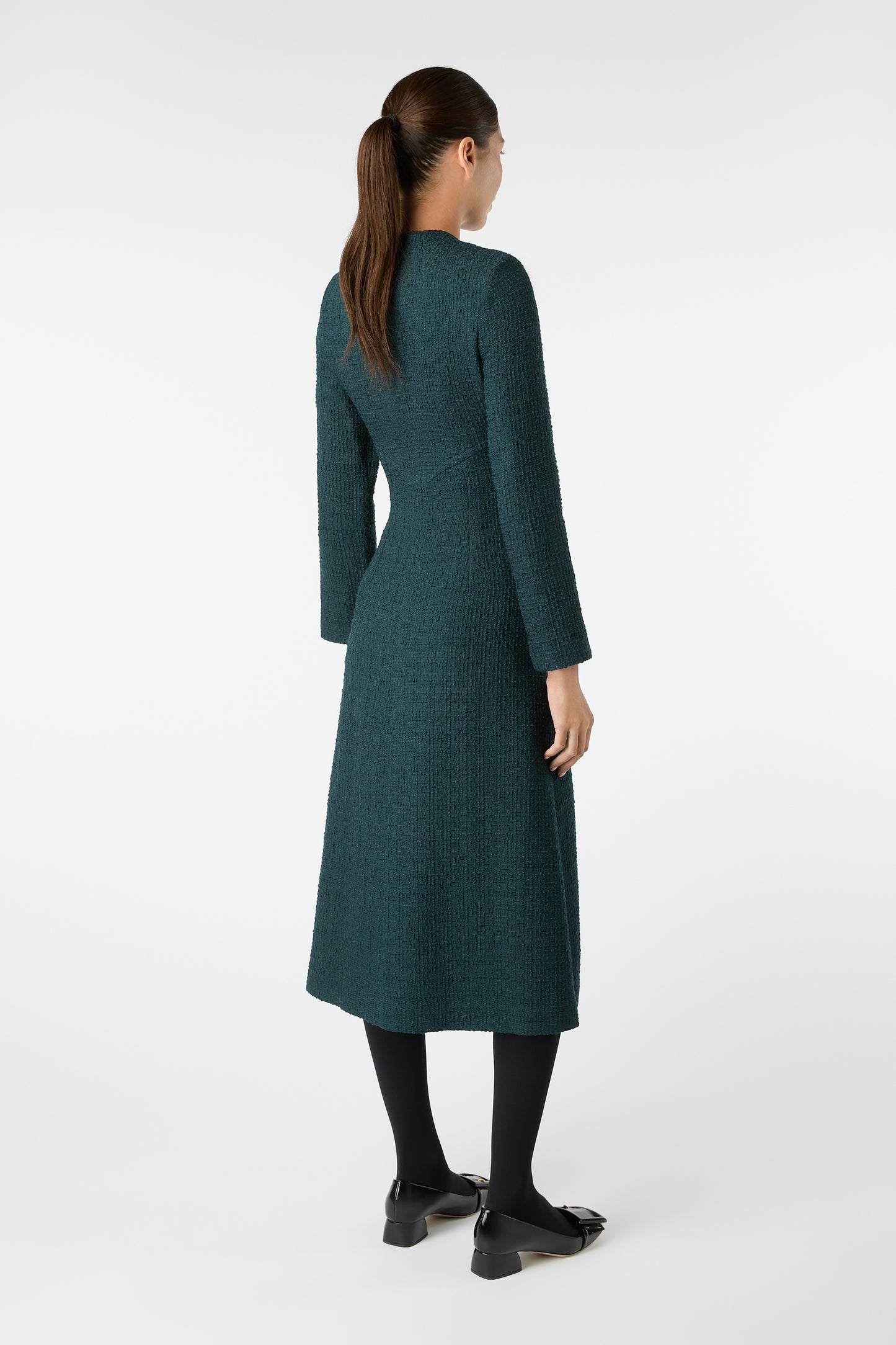 Worth Tweed Dress - Evergreen
