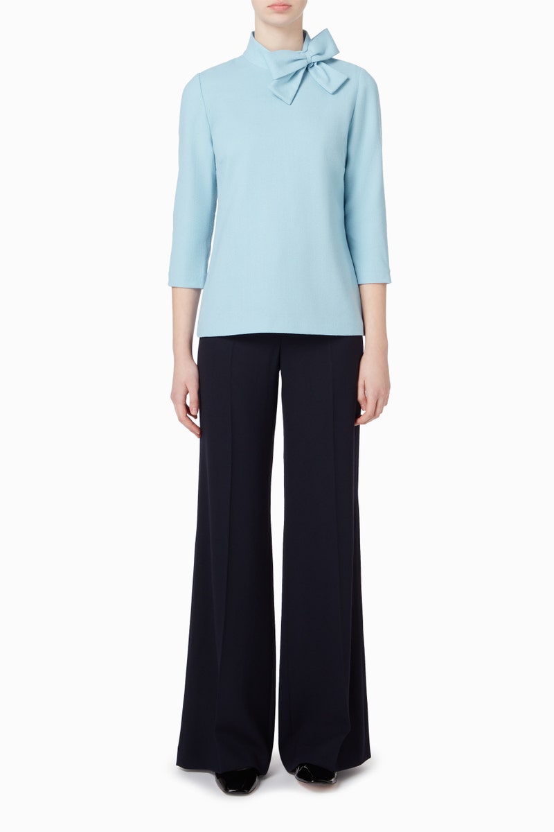 Blaire Wool Top - Pacific Blue