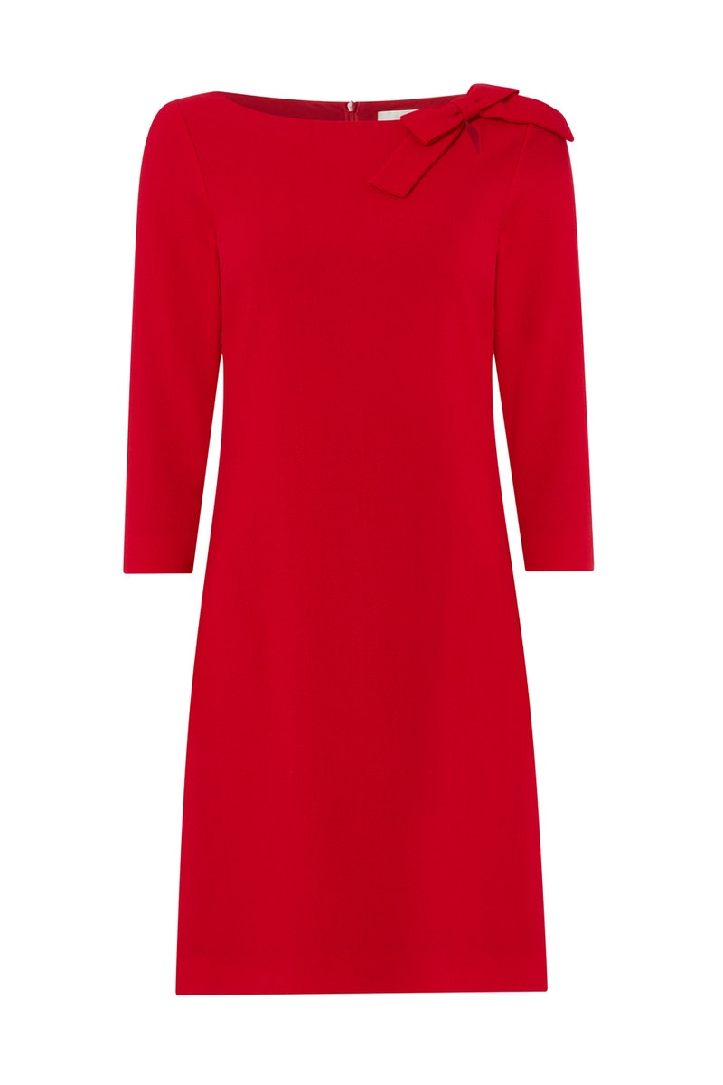 Emma Wool Tunic Dress - Berry