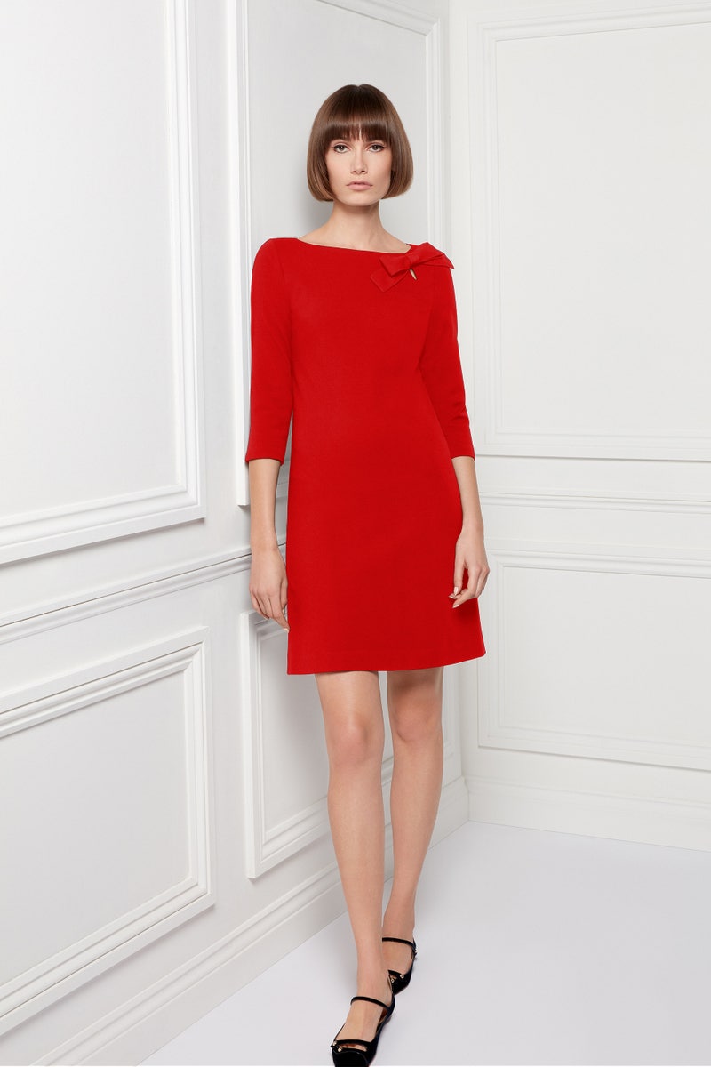 Emma Wool Tunic Dress - Berry