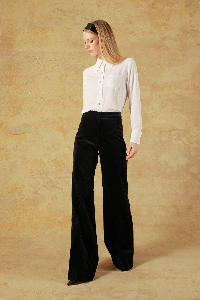 Ryan Velvet Trousers - Black