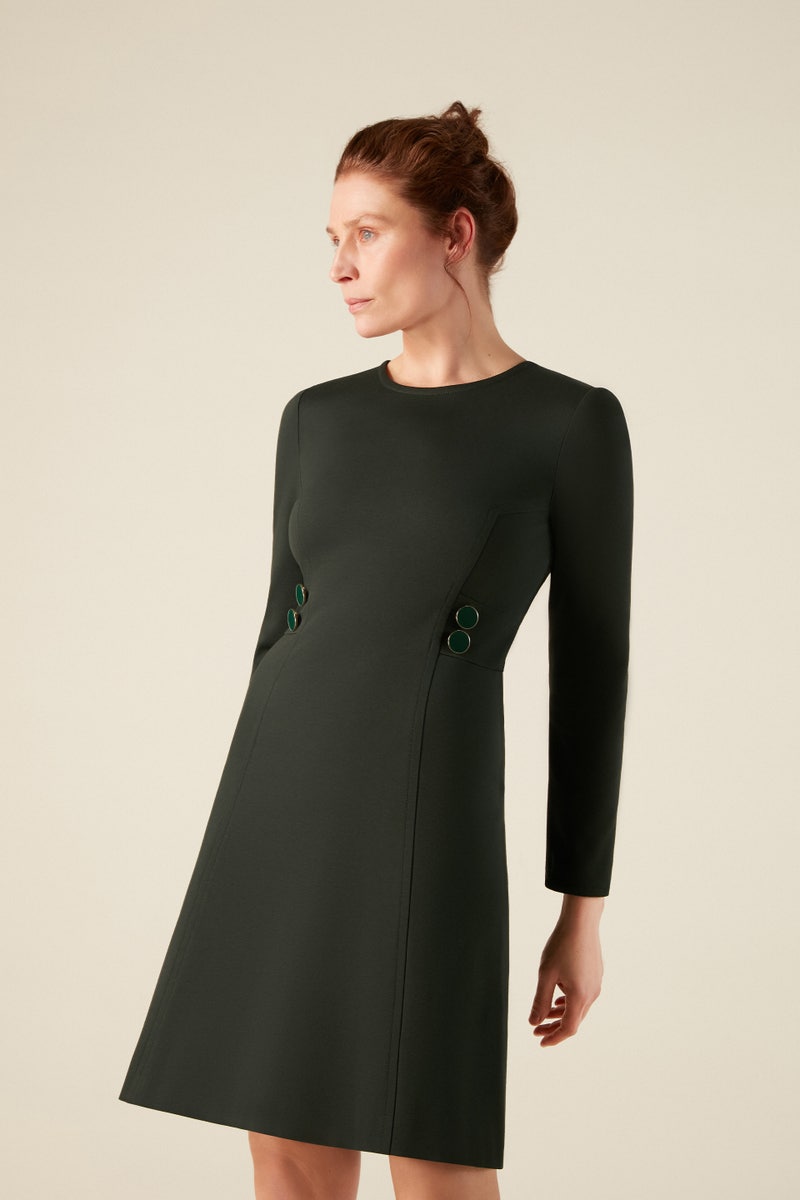 Rana Shift Dress - Hunter Green Jane Atelier Rana Shift Dress - Hunter Green Jane Atelier
