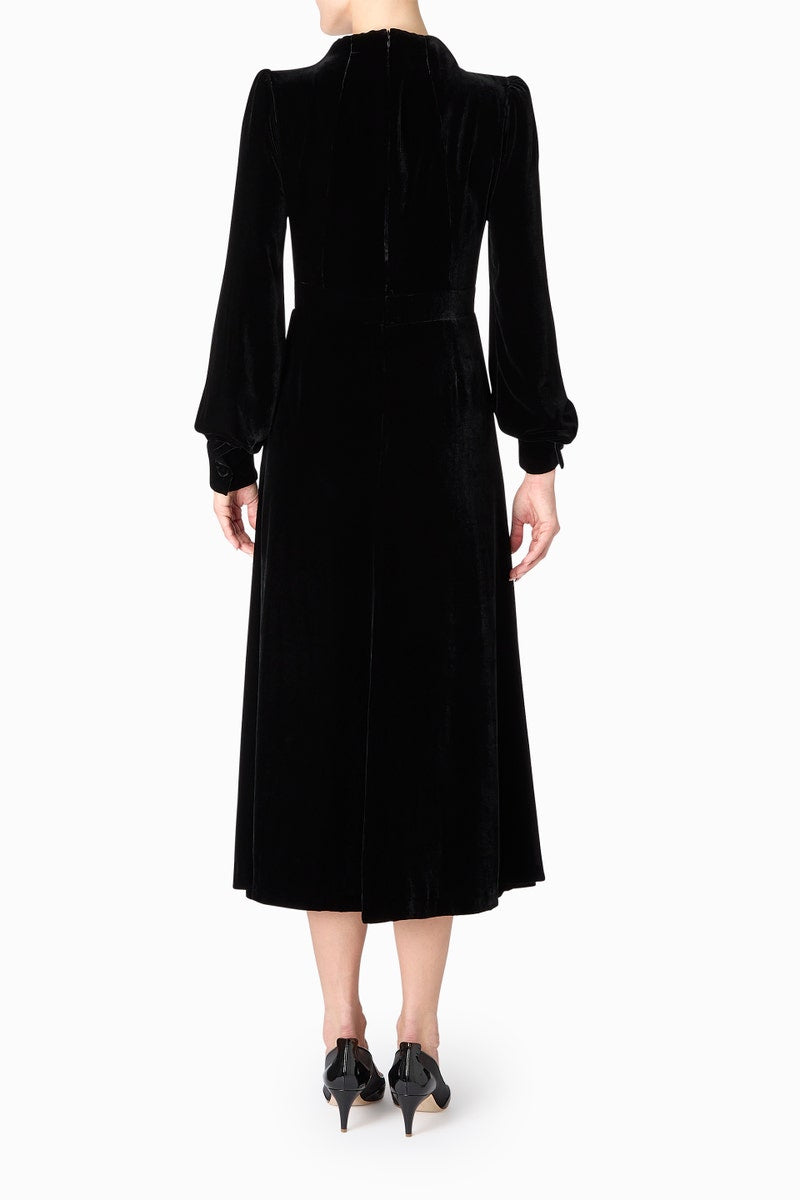 Royale Midi Dress - Black