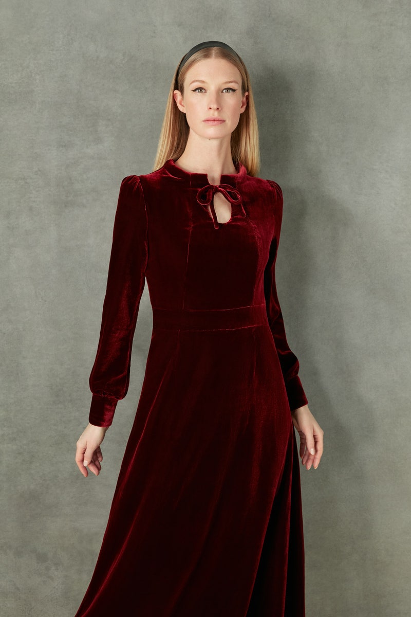 Royale Midi Dress - Burgundy Jane Atelier Royale Midi Dress - Burgundy Jane Atelier