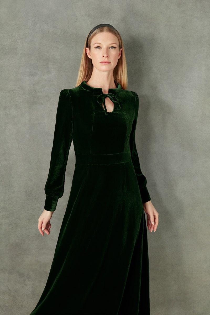 Royale Midi Dress - Forest Green Jane Atelier Royale Midi Dress - Forest Green Jane Atelier