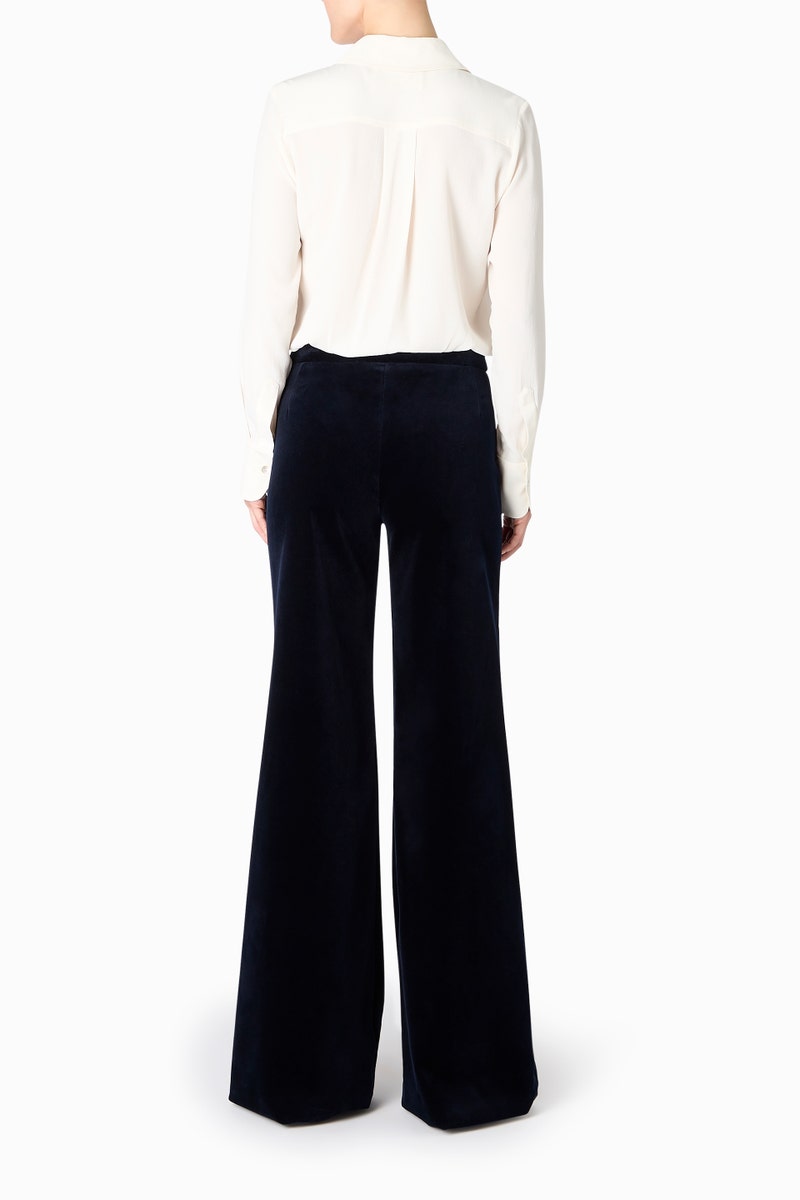 Ryan Velvet Trousers - Dark Navy