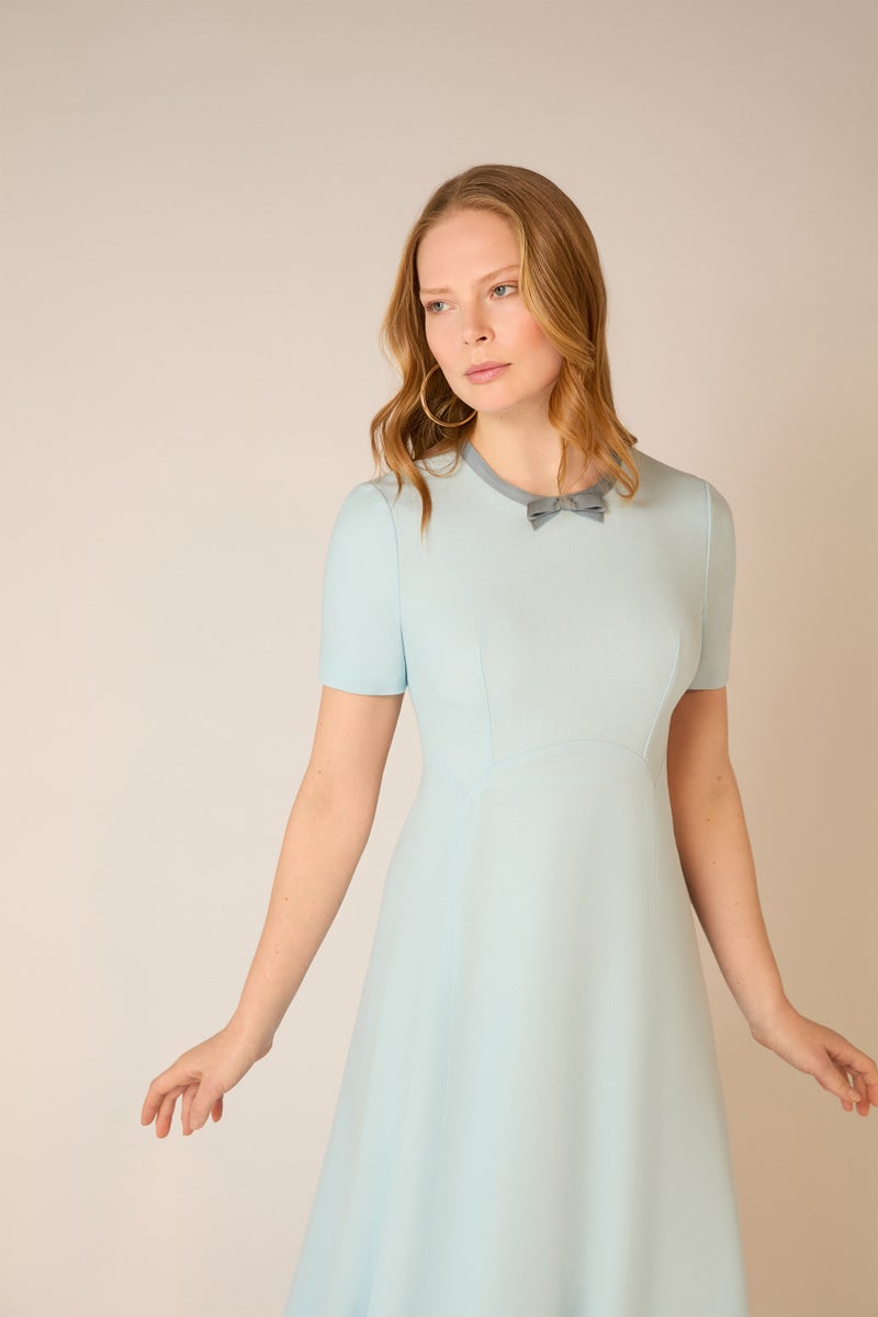 Thea Fit And Flare Dress - Sky Blue Jane Atelier Thea Fit And Flare Dress - Sky Blue Jane Atelier