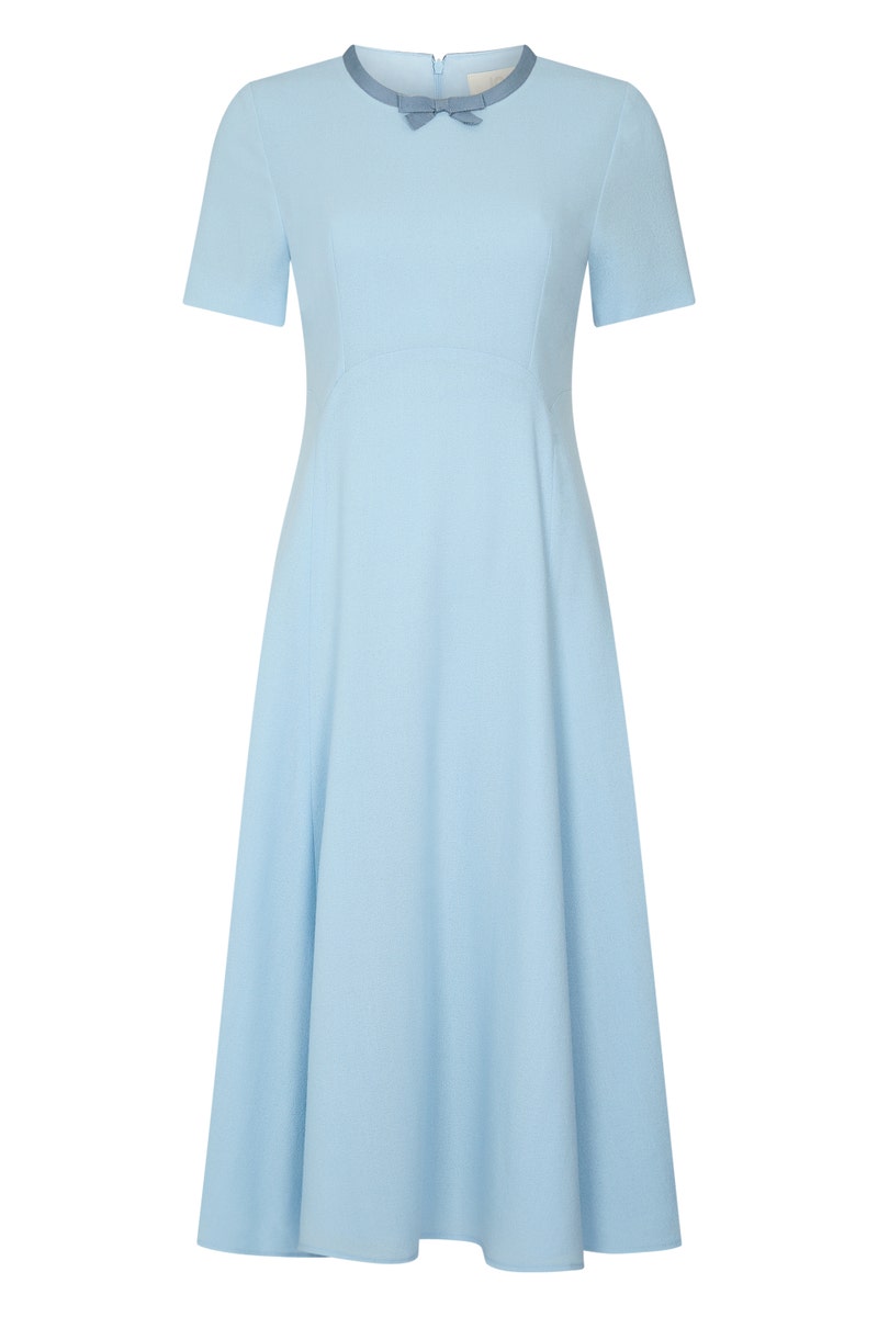 Thea Fit And Flare Dress - Sky Blue