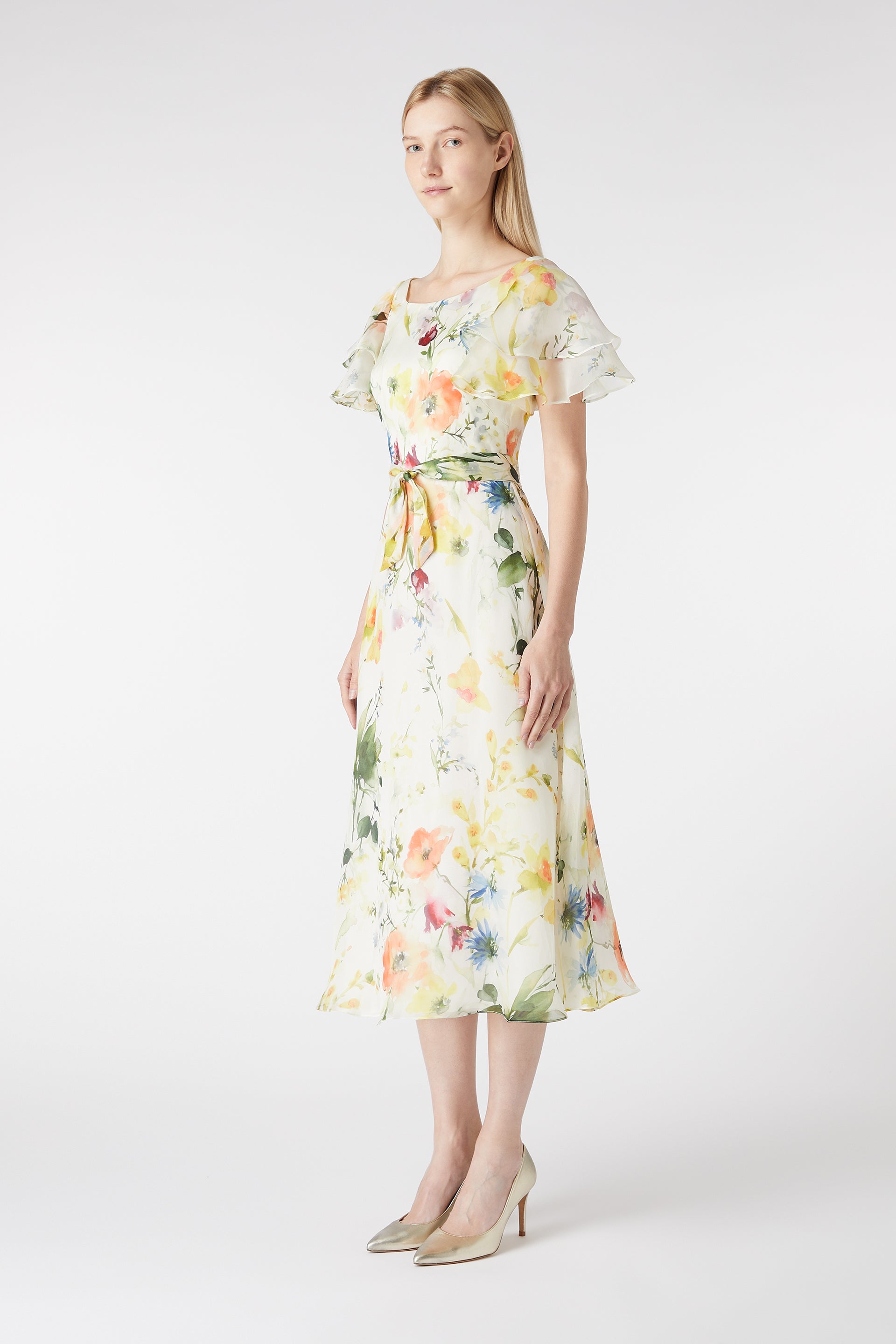 Star Floral Organza Gown