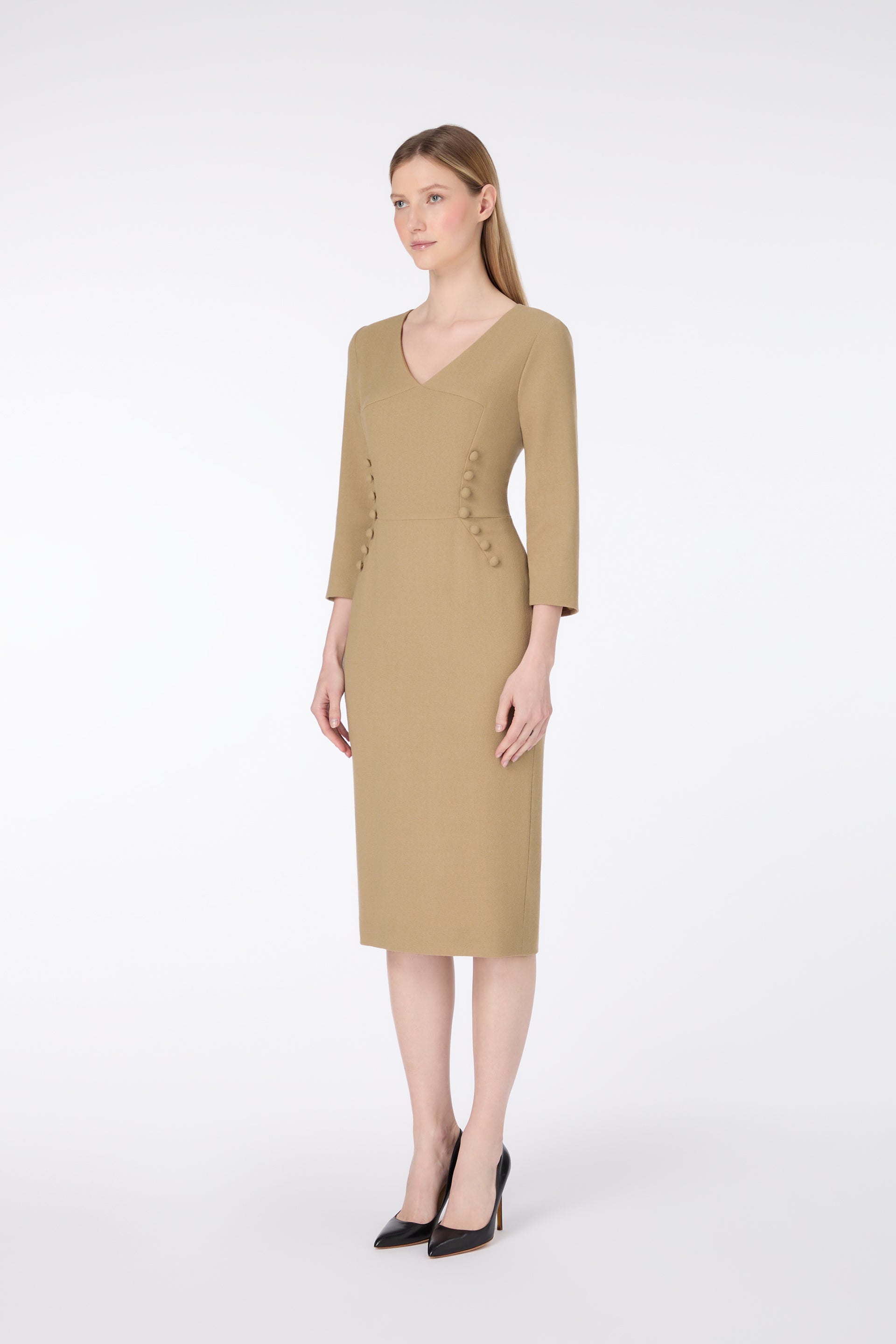 camel formal dress TURN AROUND TWIST OUT MIDI | CAMEL | Third Form | Night Out & Formal Dresses THIRD FORM