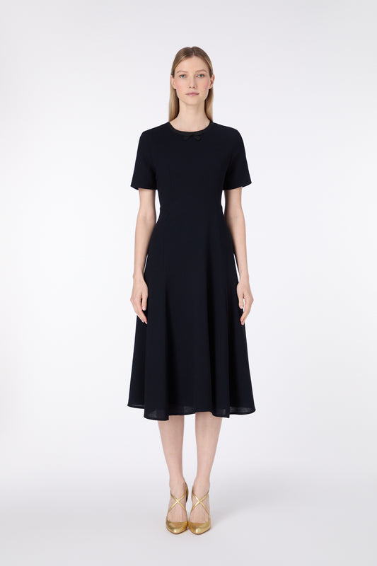 Thea Fit And Flare Dress - Dark Navy